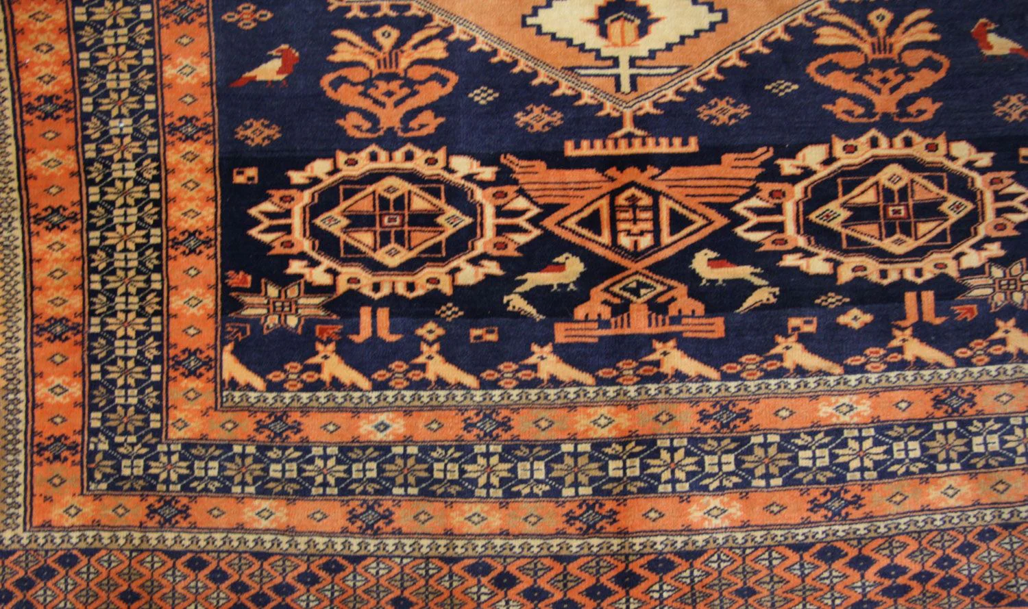 Afghan Teppich 129 x 107 cm - blau - Image 3