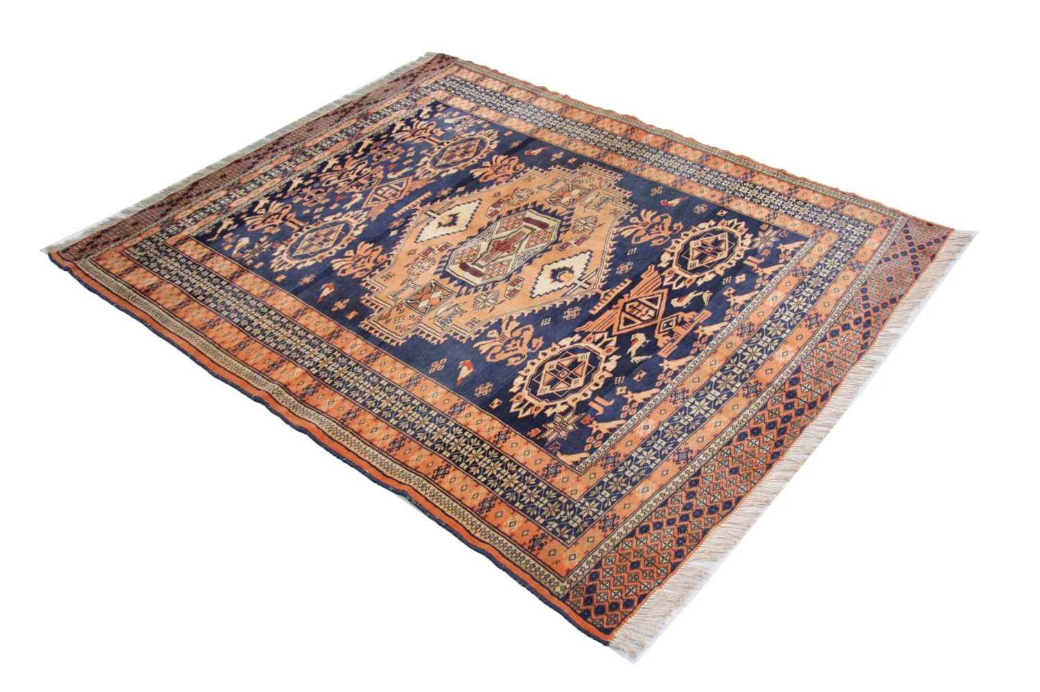 Afghan Teppich 129 x 107 cm - blau - Image 4
