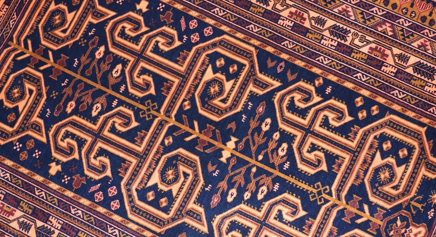 Afghan Teppich 132 x 98 cm - dunkelblau - Image 2