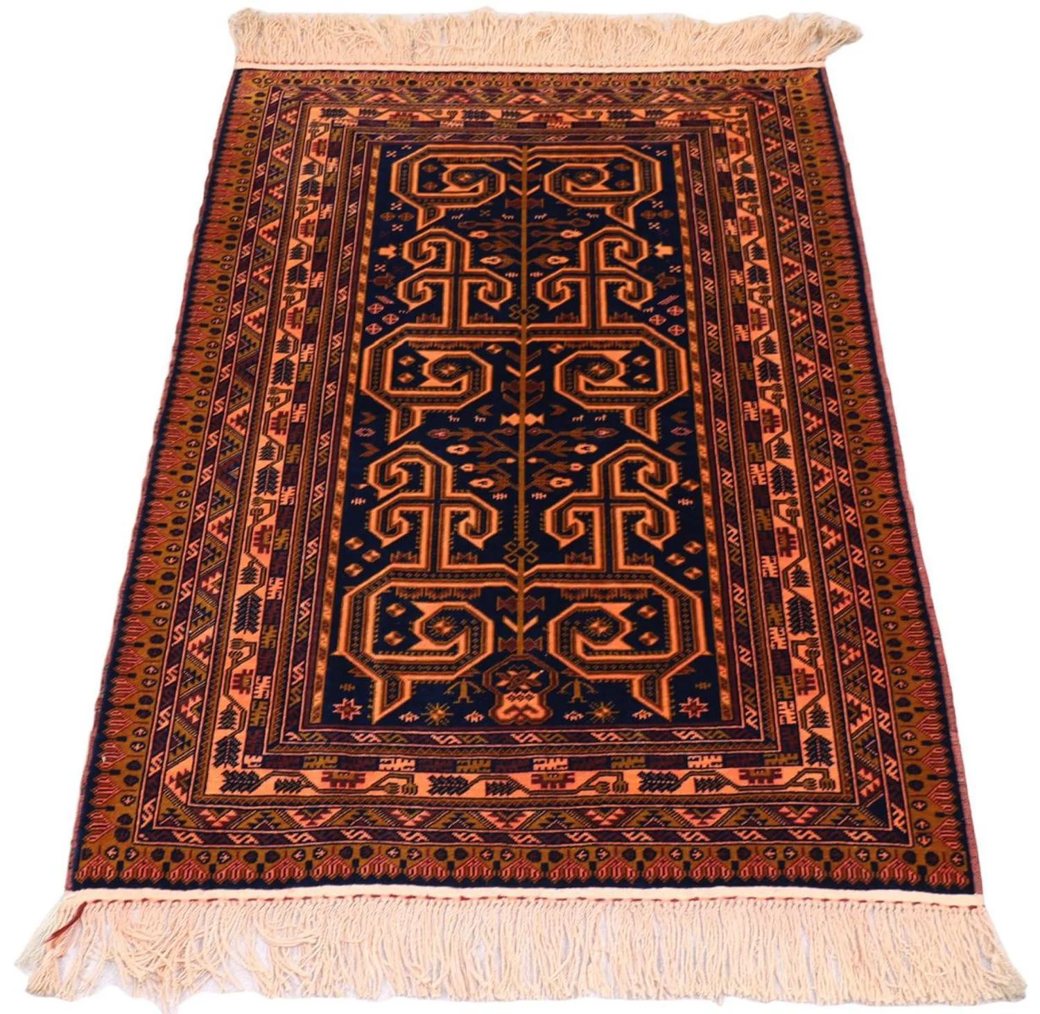 Afghan Teppich 132 x 98 cm - dunkelblau - Image 3
