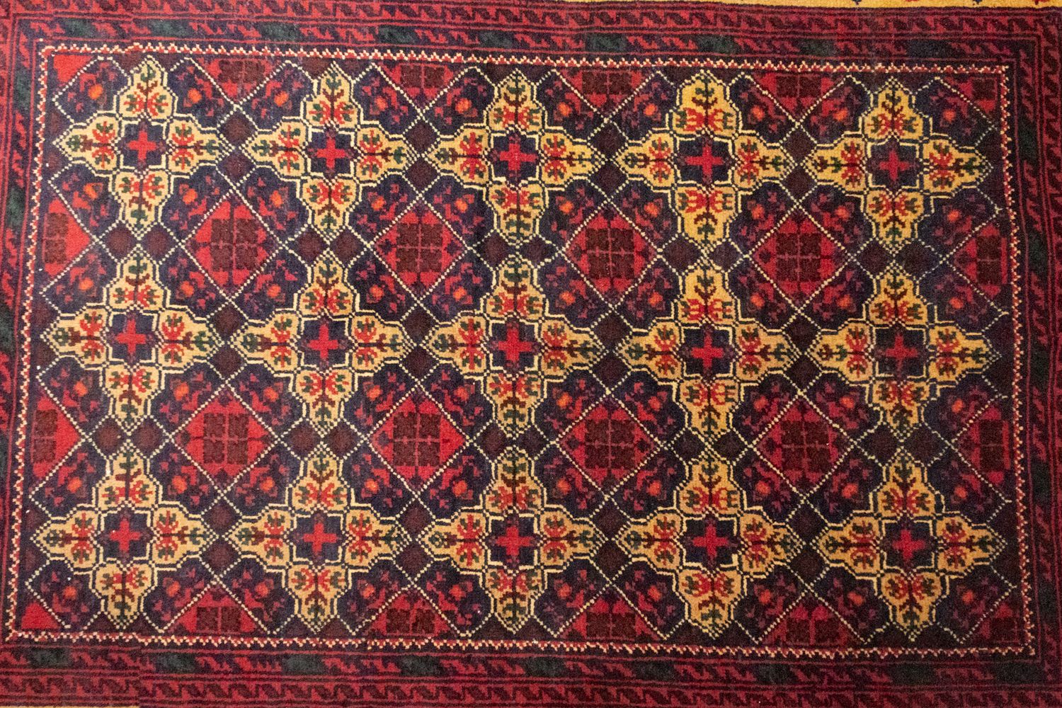 Afghan Teppich 143 x 105 cm - rot - Image 2