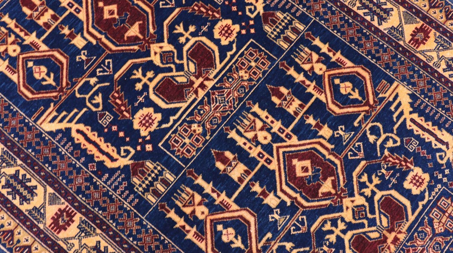 Afghan Teppich 144 x 95 cm - dunkelblau - Image 2
