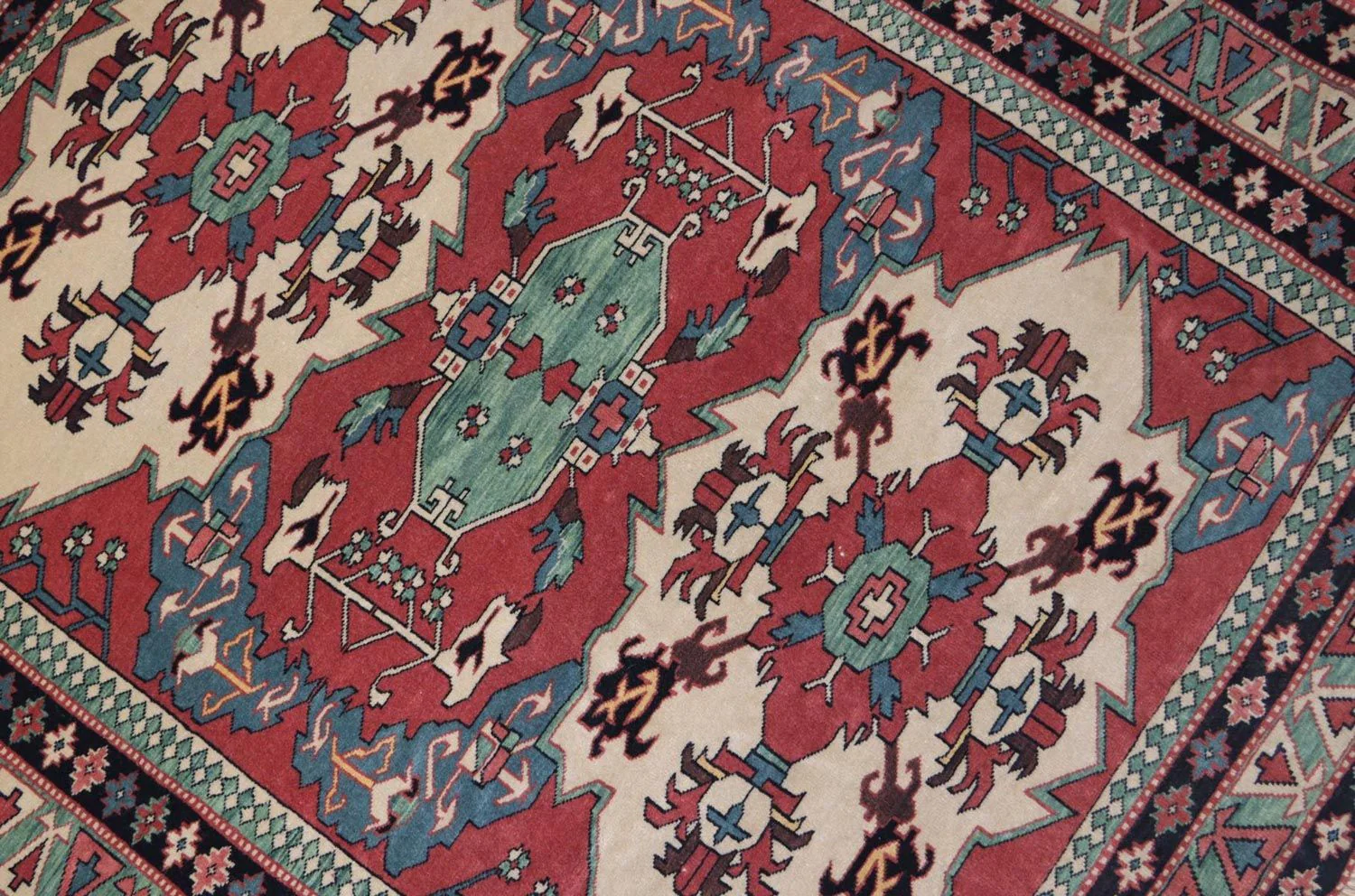 Afghan Teppich 145 x 135 cm - rot - Image 2
