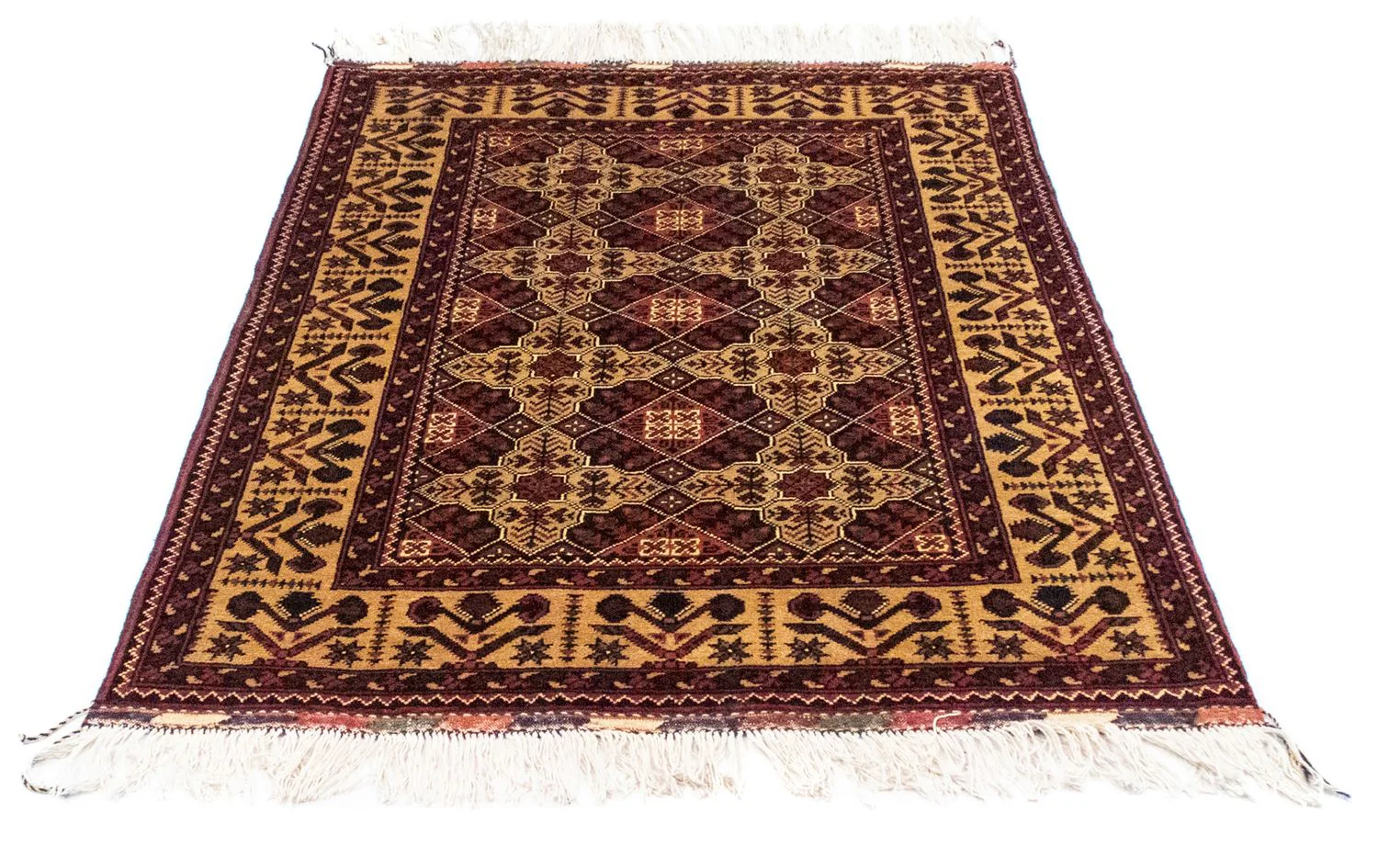 Afghan Teppich 150 x 100 cm - gelb - Image 5