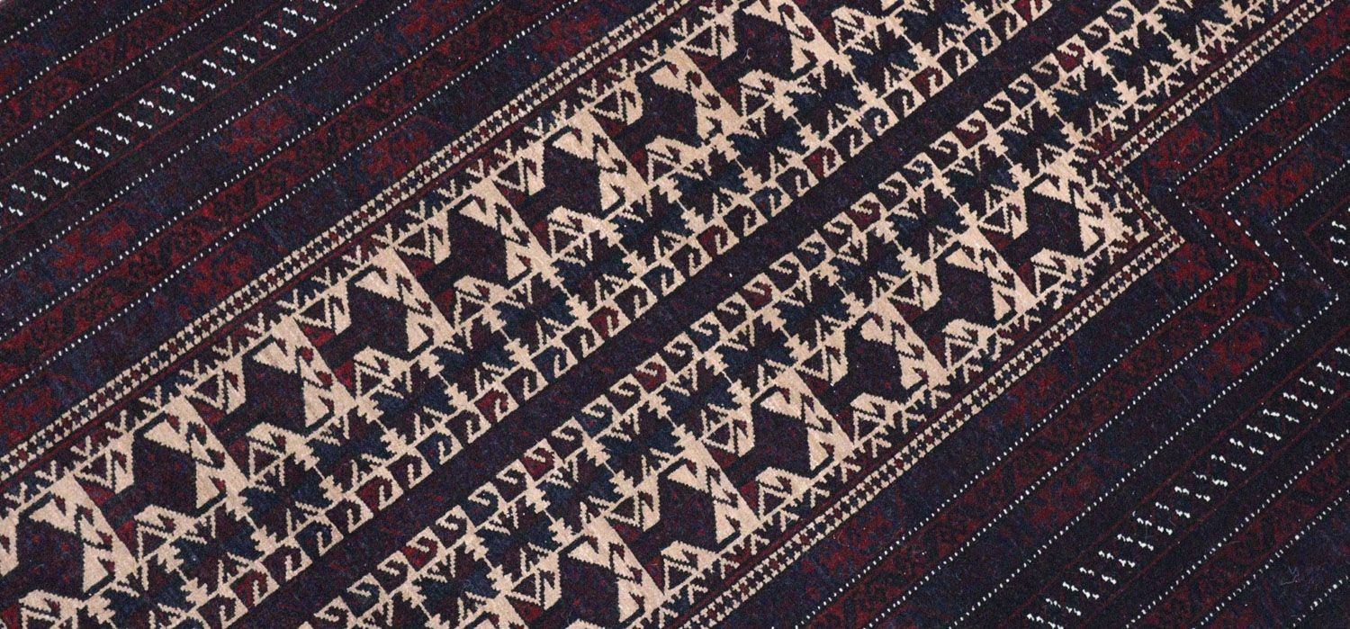 Afghan Teppich 150 x 95 cm - dunkelrot - Image 2