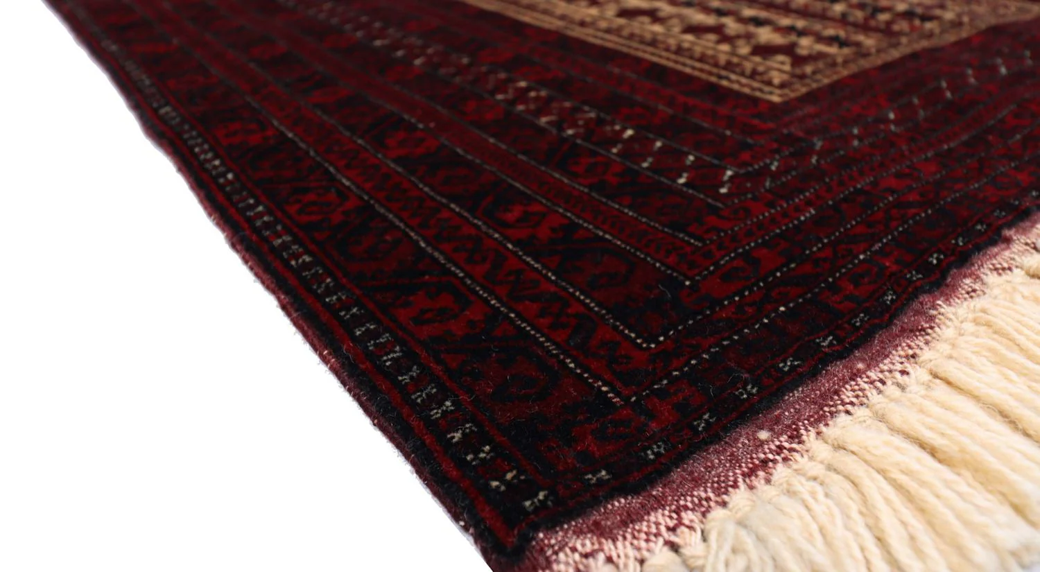 Afghan Teppich 150 x 95 cm - dunkelrot - Image 3