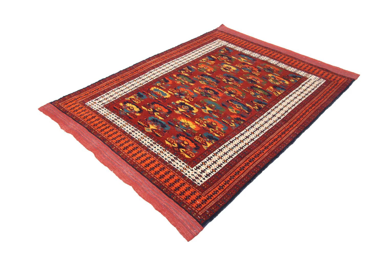 Afghan Teppich 160 x 130 cm - rost - Image 4