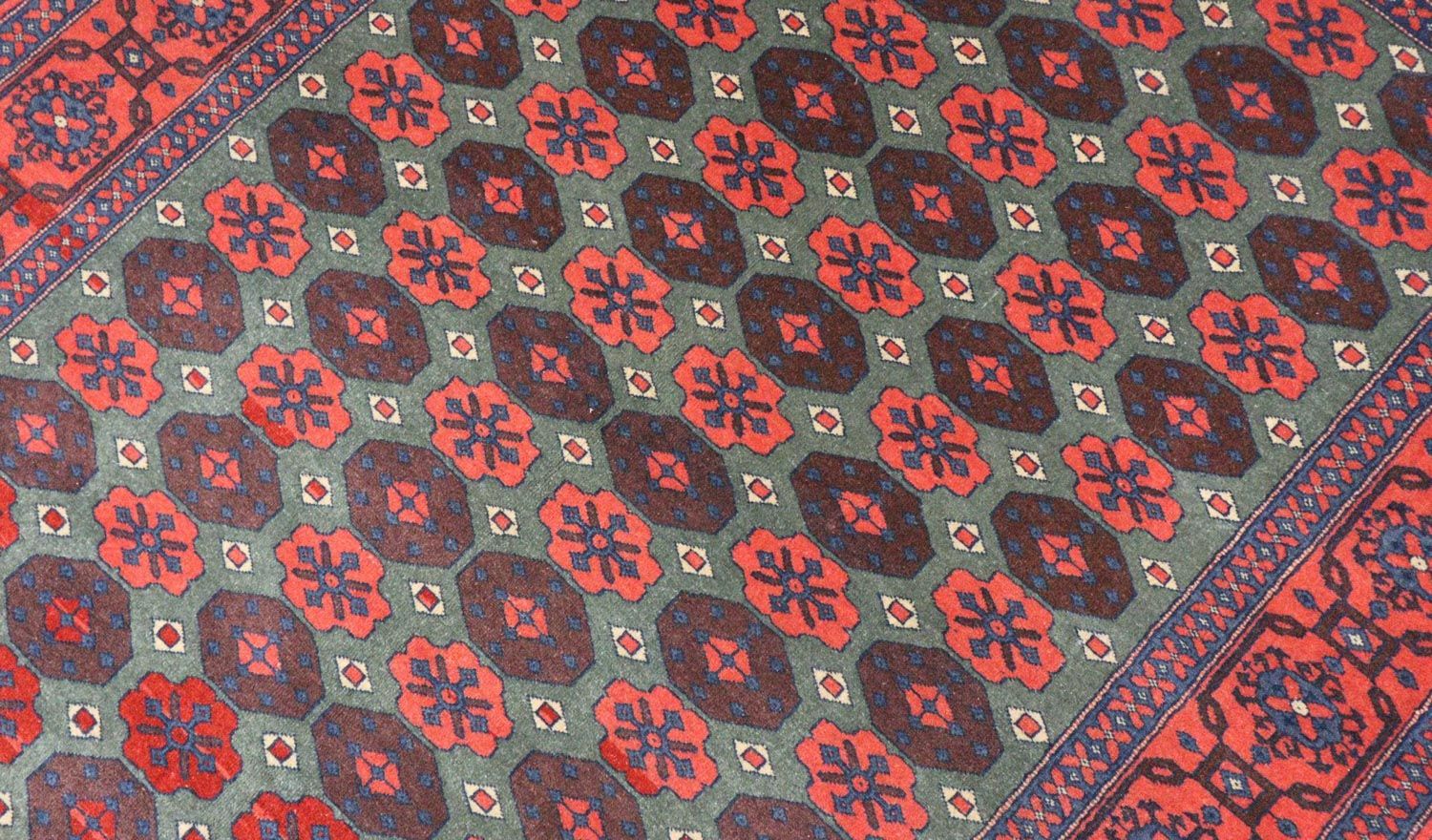 Afghan Teppich 170 x 130 cm - dunkelrot - Image 2