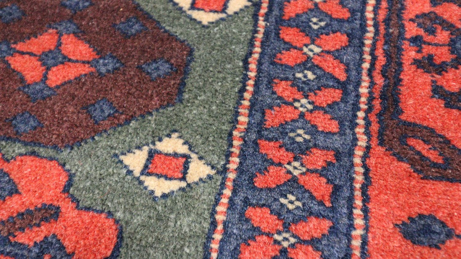 Afghan Teppich 170 x 130 cm - dunkelrot - Image 3