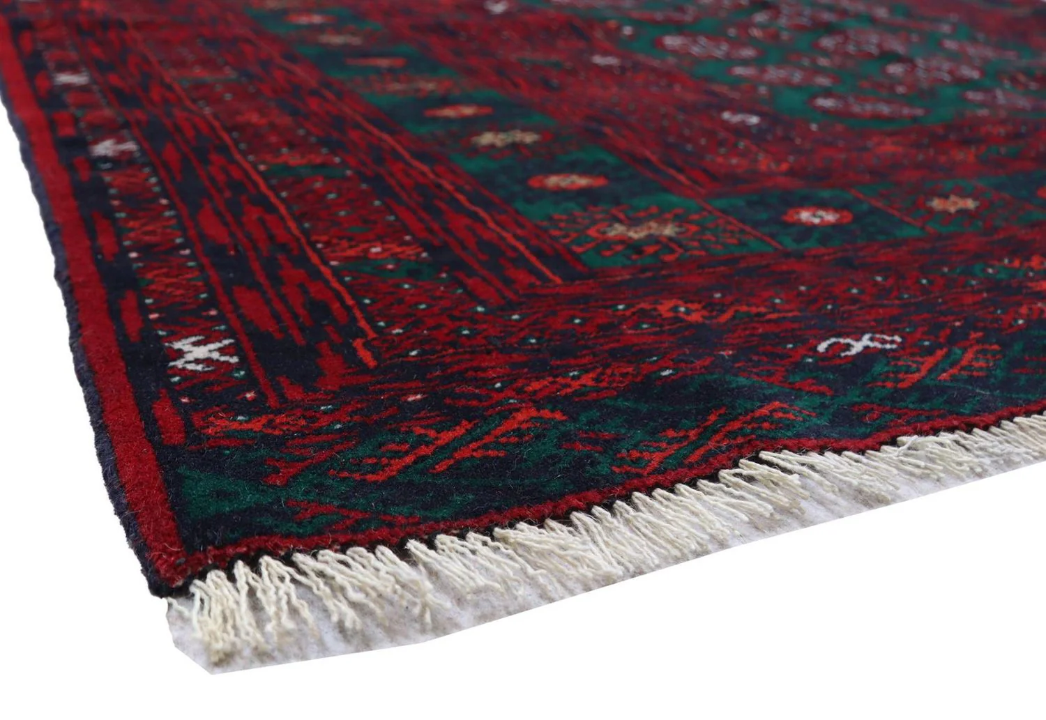 Afghan Teppich 189 x 124 cm - dunkelrot - Image 3