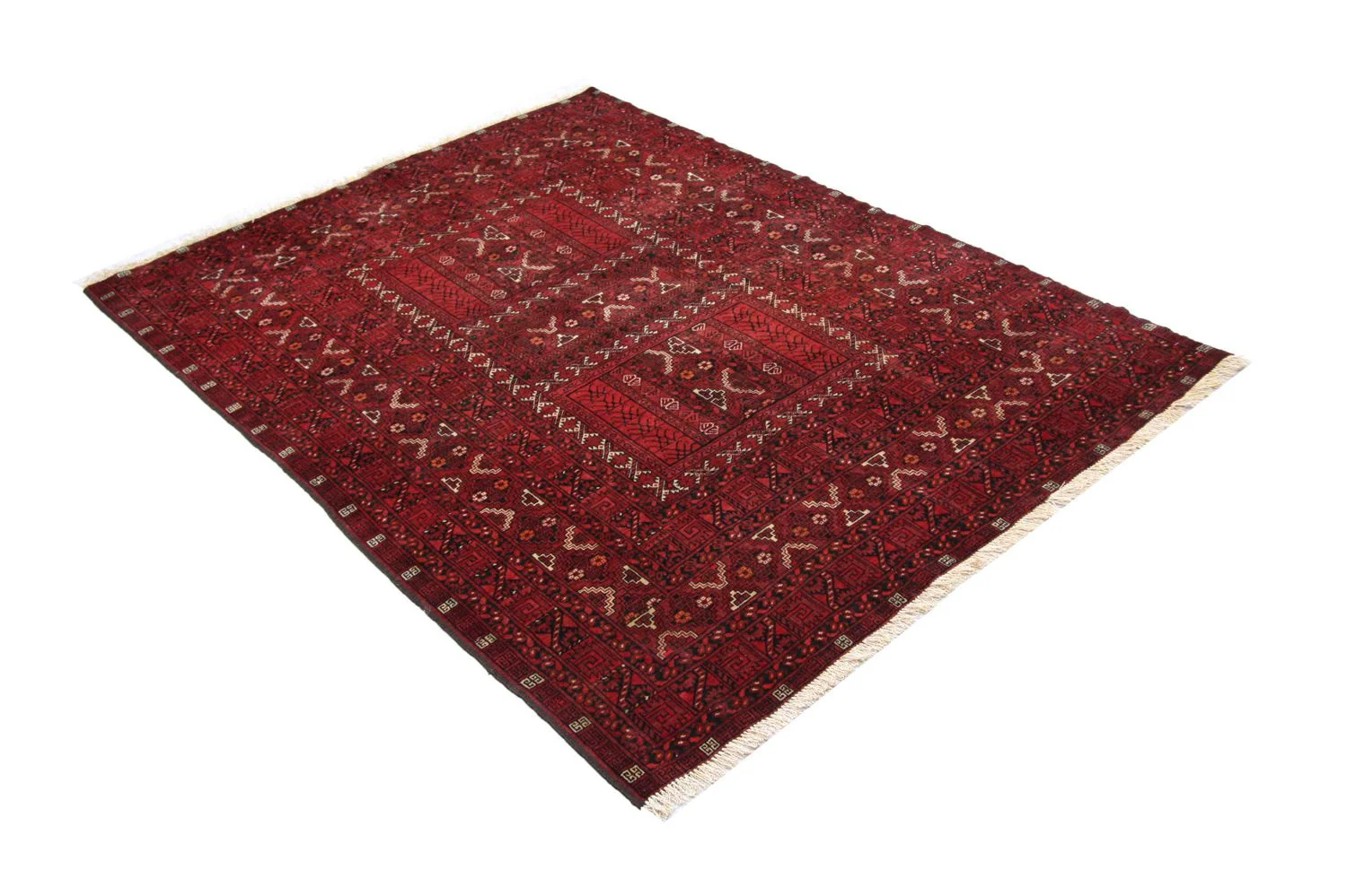 Afghan Teppich 208 x 150 cm - rot - Image 3
