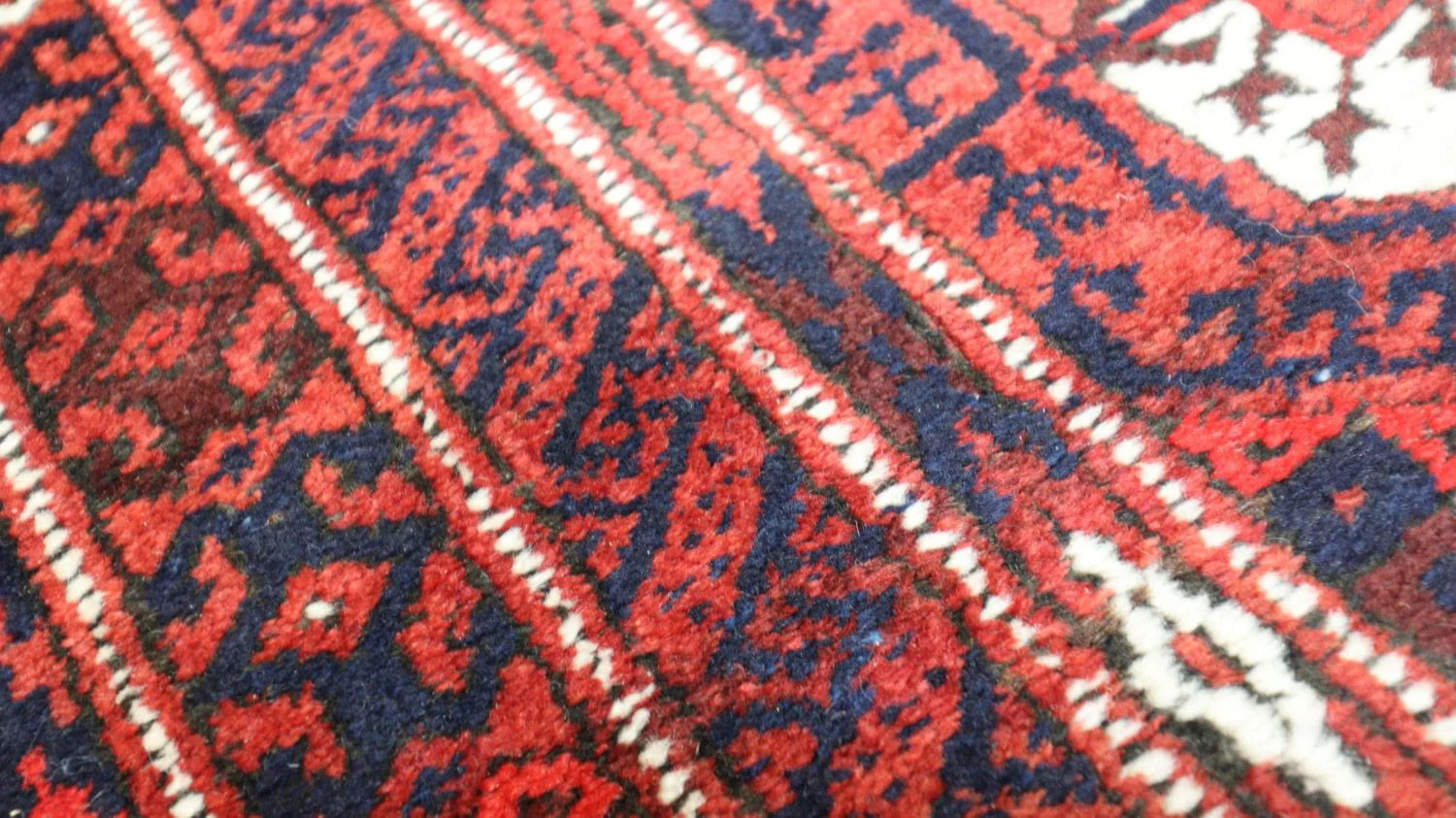 Afghan Teppich 229 x 123 cm - dunkelrot - Image 3