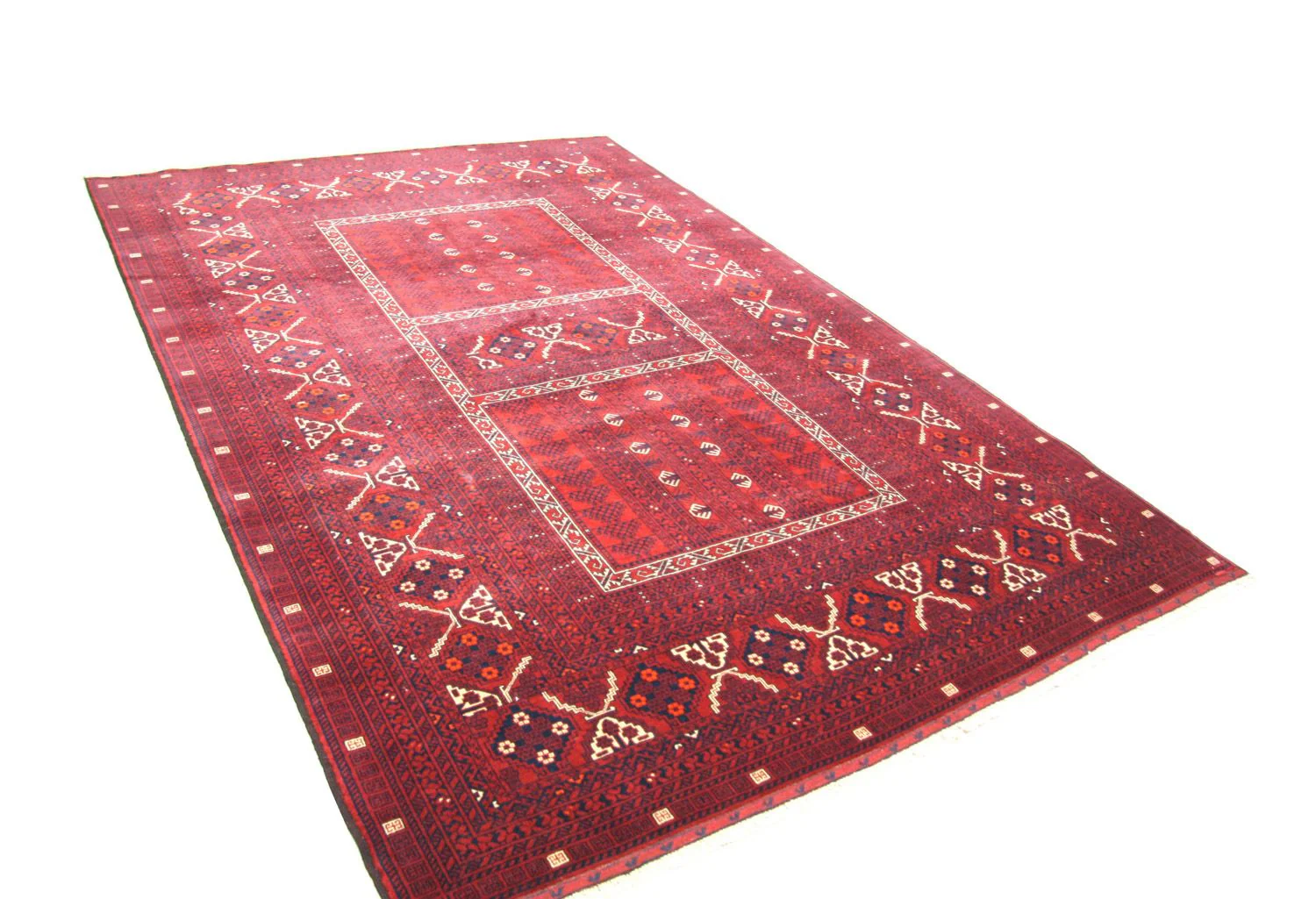 Afghan Teppich 235 x 161 cm - rot - Image 3