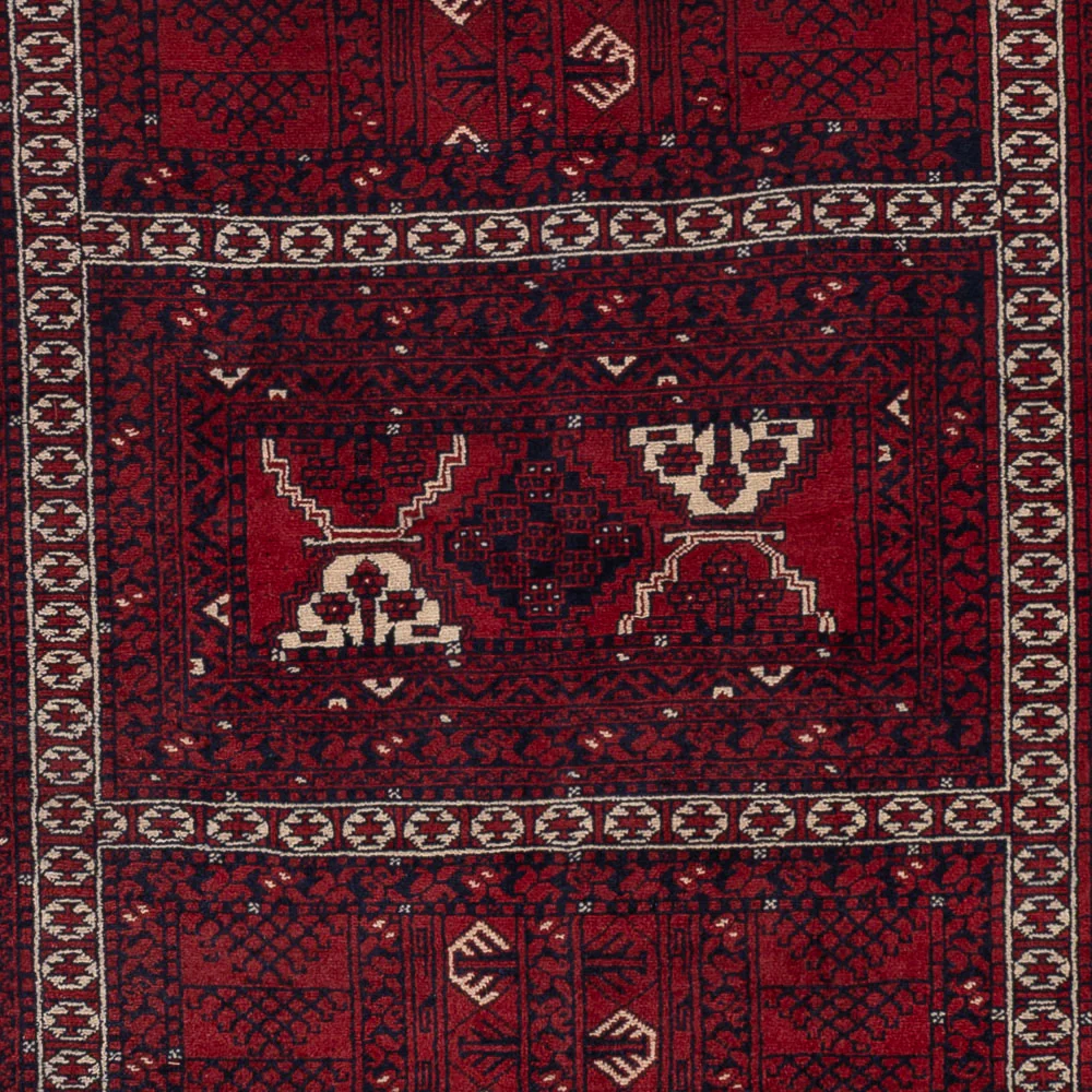 Afghan Teppich - 240 x 153 cm - dunkelrot - Image 2