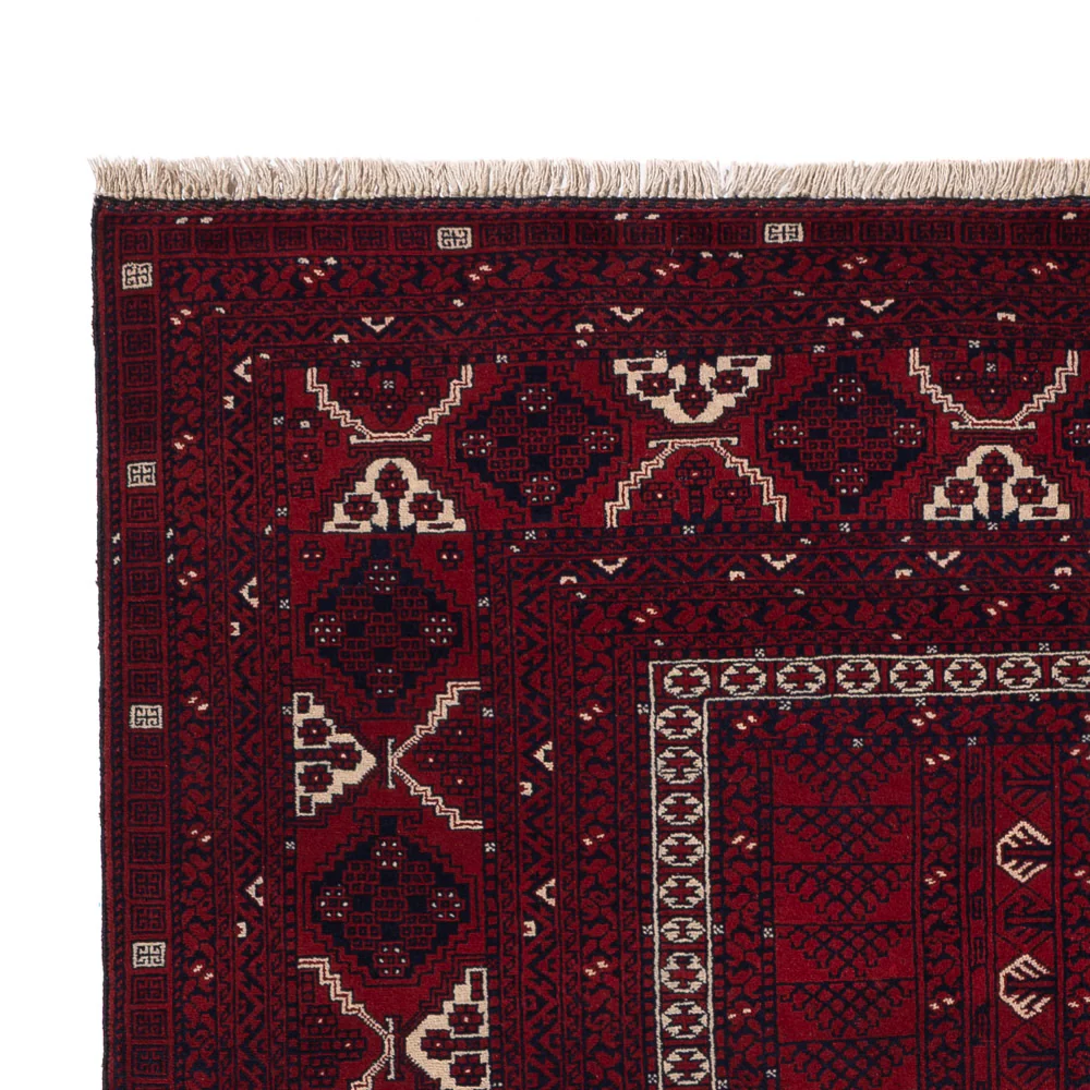 Afghan Teppich - 240 x 153 cm - dunkelrot - Image 3