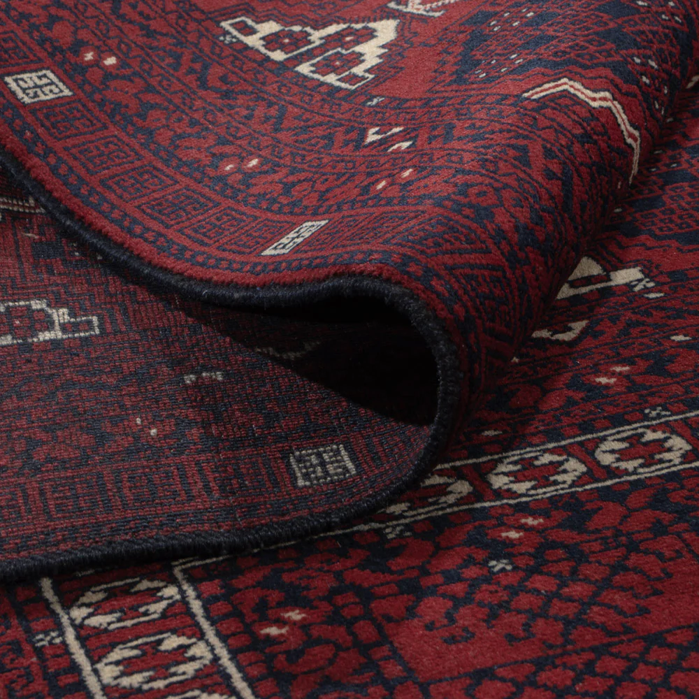 Afghan Teppich - 240 x 153 cm - dunkelrot - Image 5