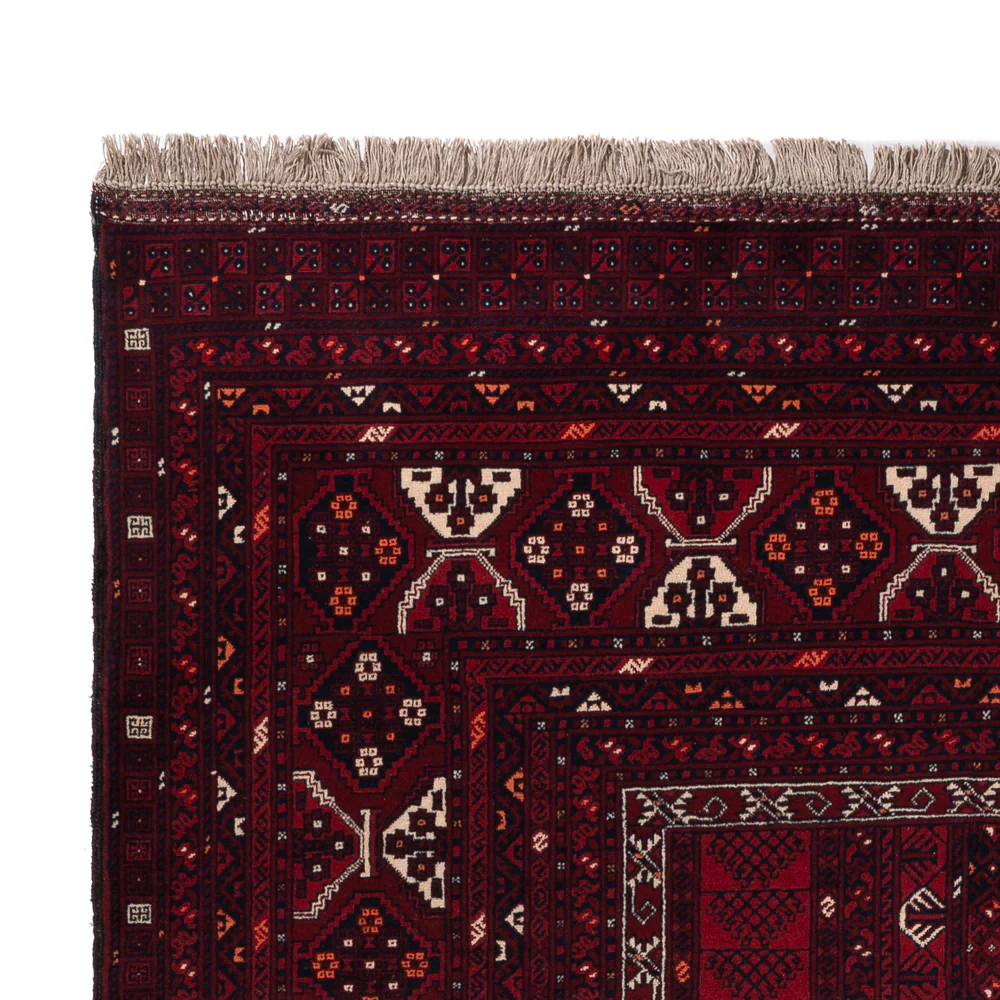 Afghan Teppich - 242 x 165 cm - dunkelrot - Image 3