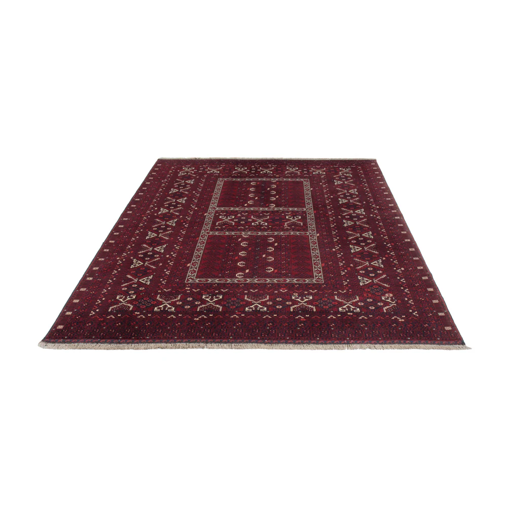 Afghan Teppich - 242 x 166 cm - dunkelrot - Image 6