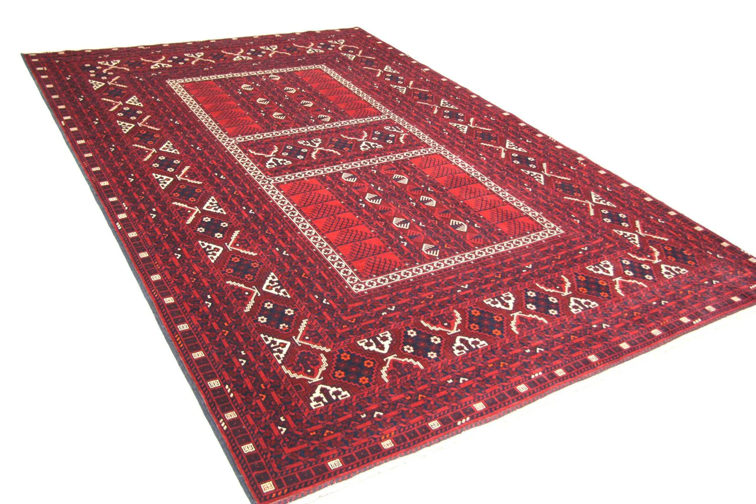 Afghan Teppich 244 x 157 cm - rot - Image 3