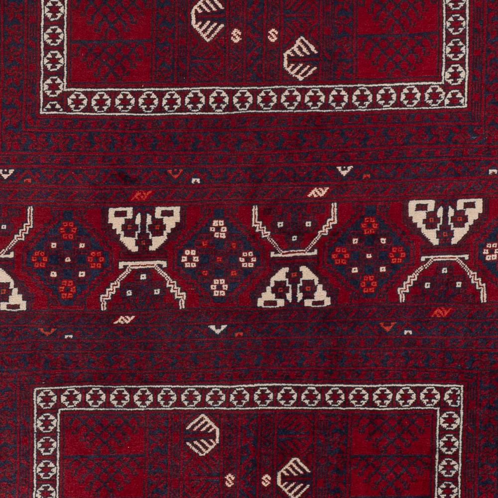 Afghan Teppich - 246 x 151 cm - dunkelrot - Image 2