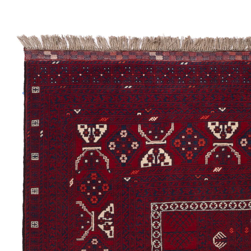 Afghan Teppich - 246 x 151 cm - dunkelrot - Image 3