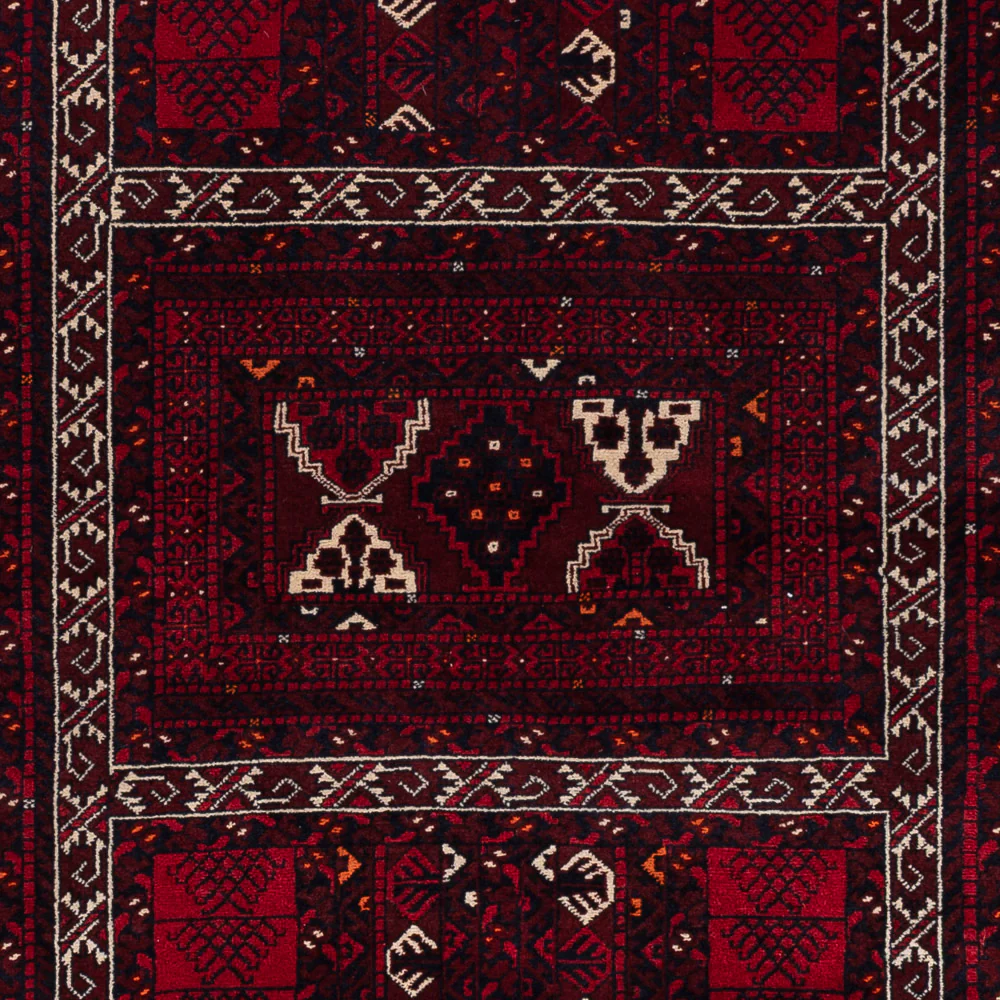 Afghan Teppich - 246 x 159 cm - dunkelrot - Image 2
