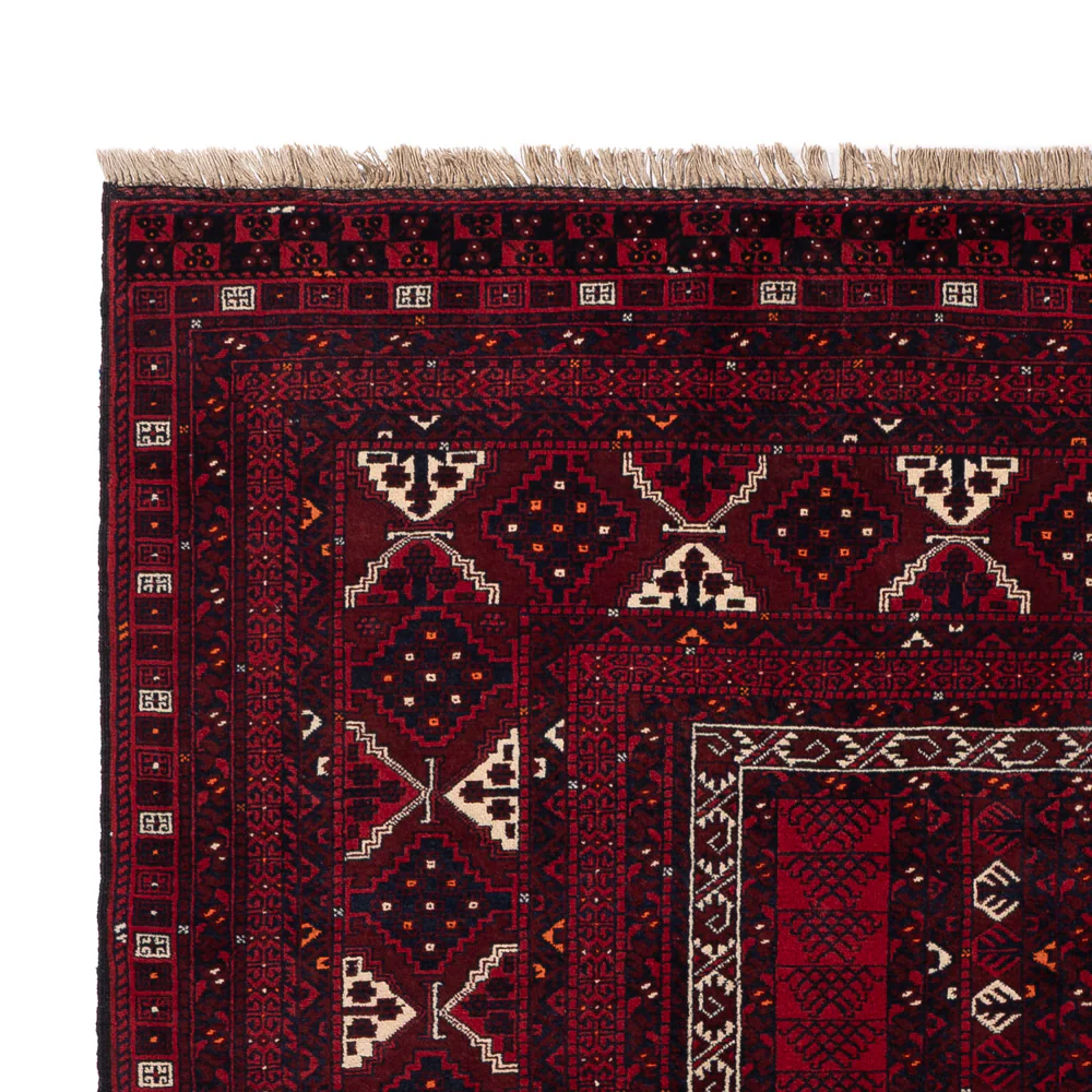 Afghan Teppich - 246 x 159 cm - dunkelrot - Image 3