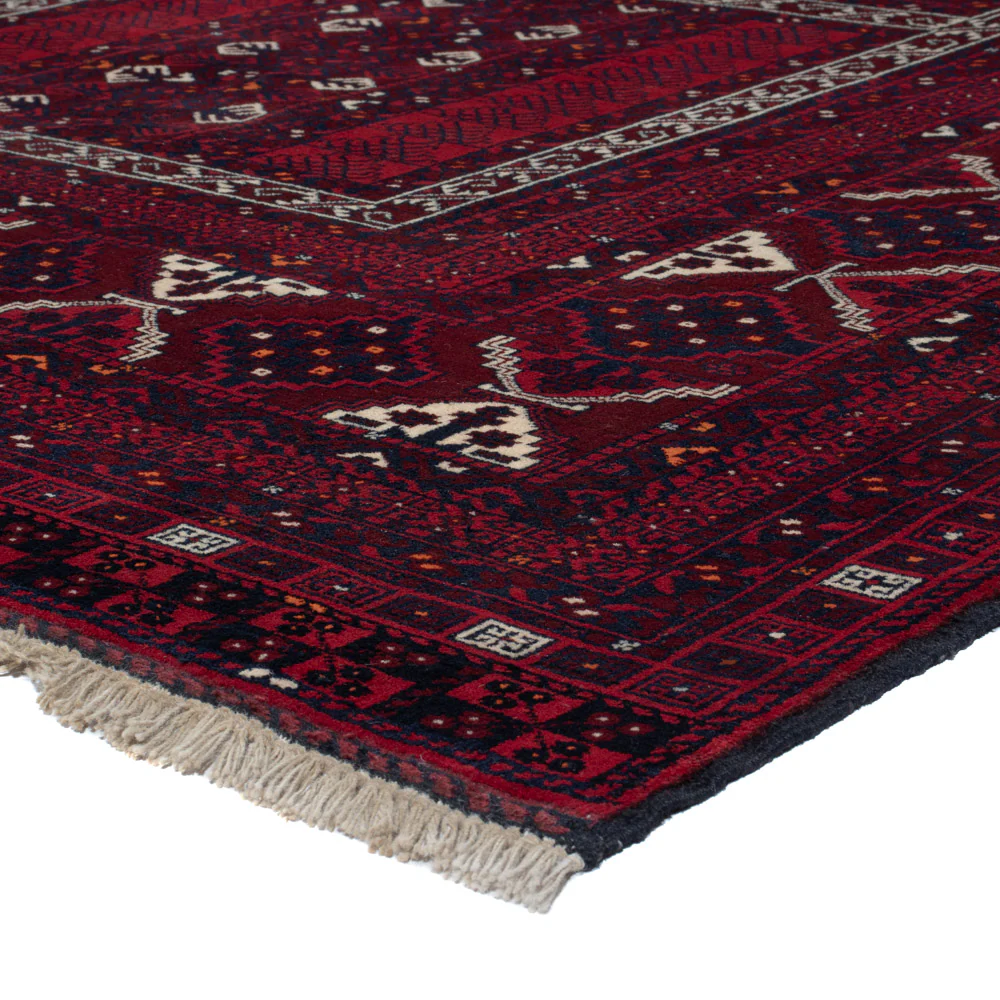 Afghan Teppich - 246 x 159 cm - dunkelrot - Image 4