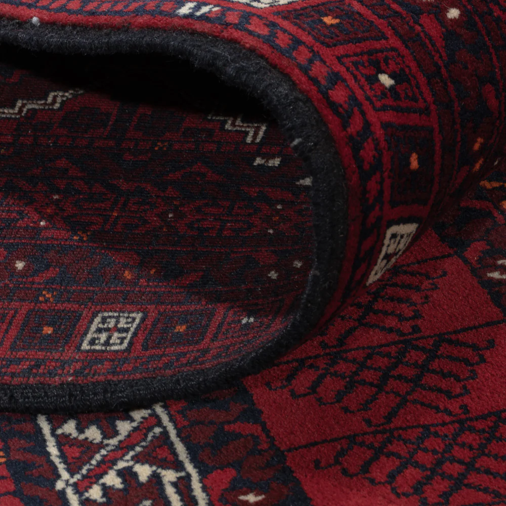 Afghan Teppich - 246 x 159 cm - dunkelrot - Image 5