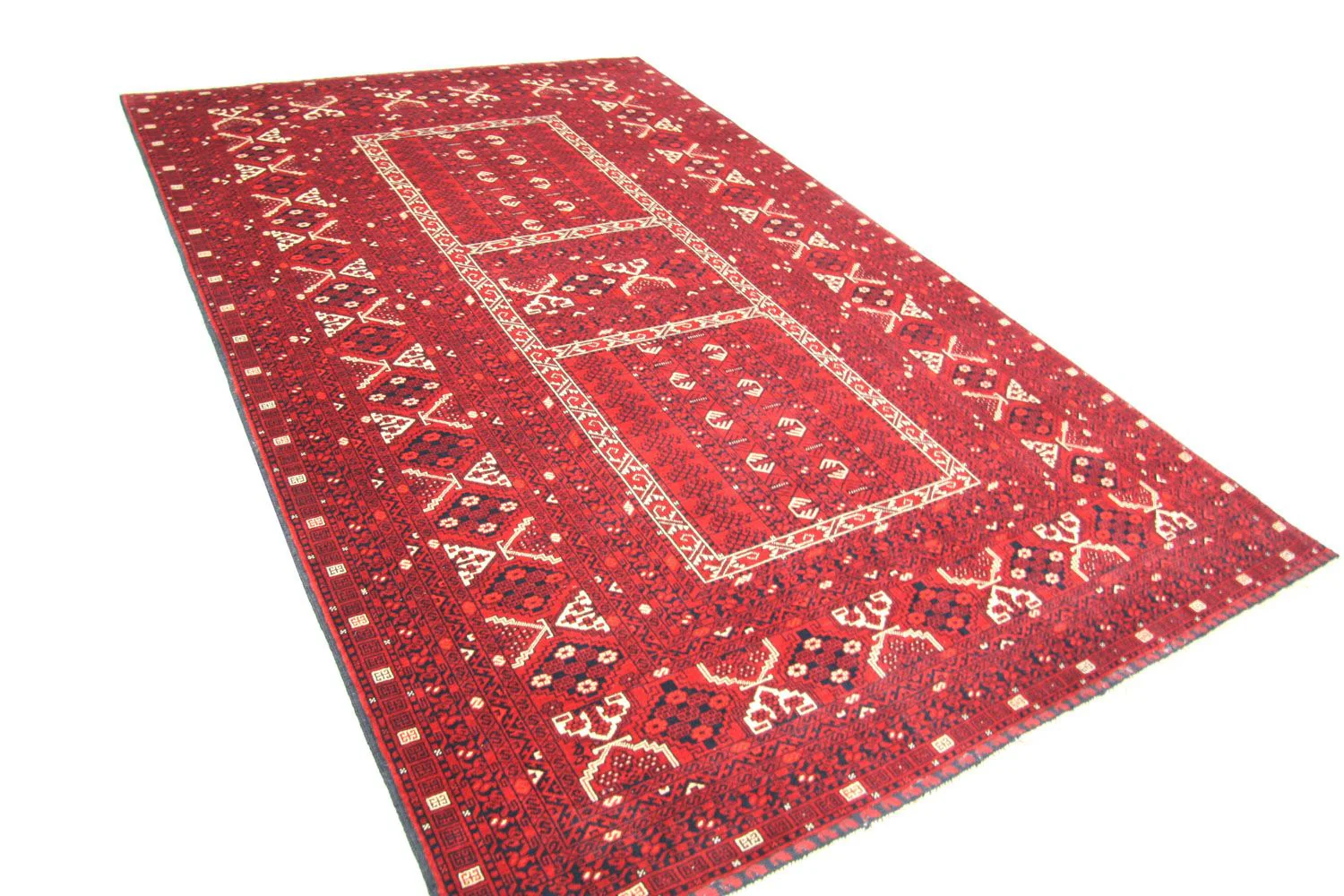 Afghan Teppich 252 x 166 cm - rot - Image 3