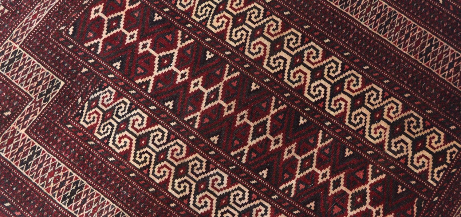 Afghan Teppich - Buchara 120 x 90 cm - dunkelrot - Image 2