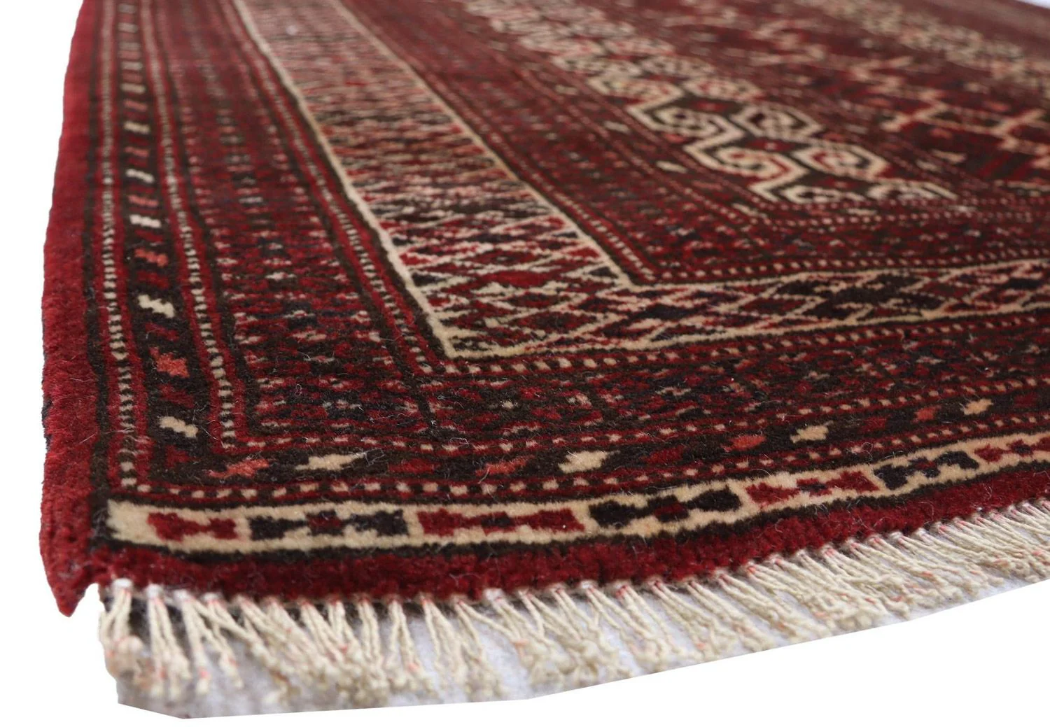 Afghan Teppich - Buchara 120 x 90 cm - dunkelrot - Image 3