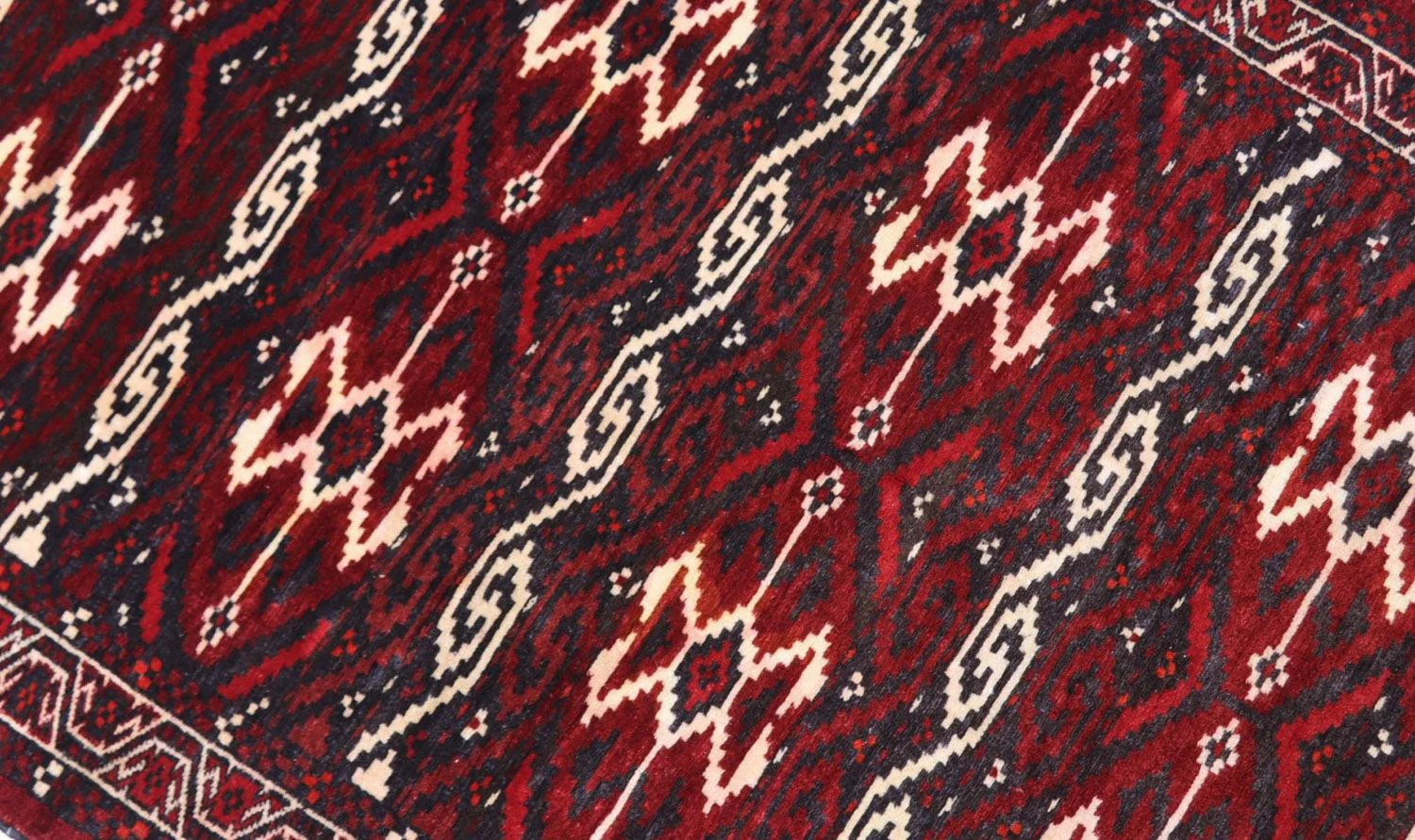 Afghan Teppich - Buchara 165 x 90 cm - dunkelrot - Image 2