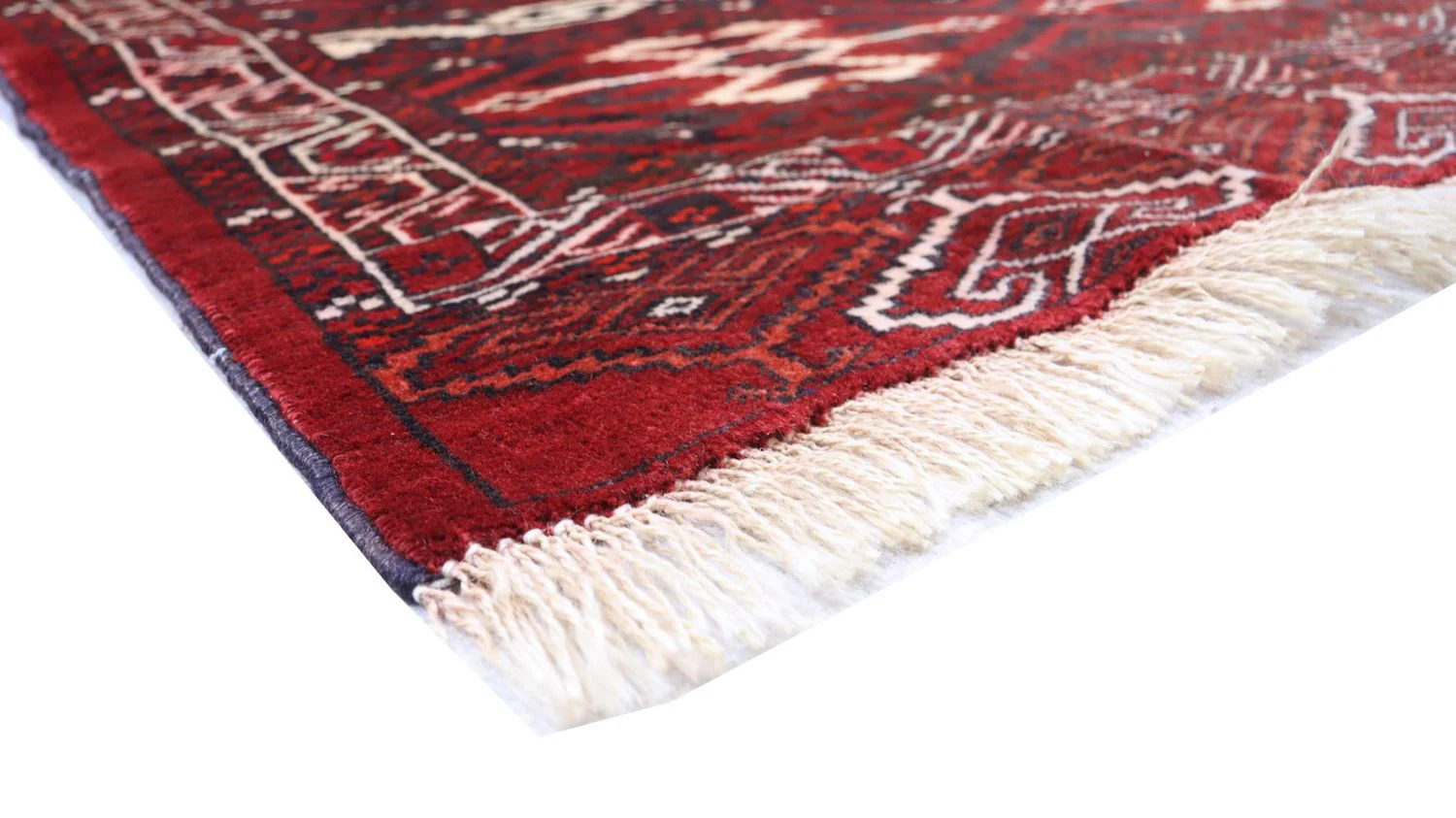 Afghan Teppich - Buchara 165 x 90 cm - dunkelrot - Image 3