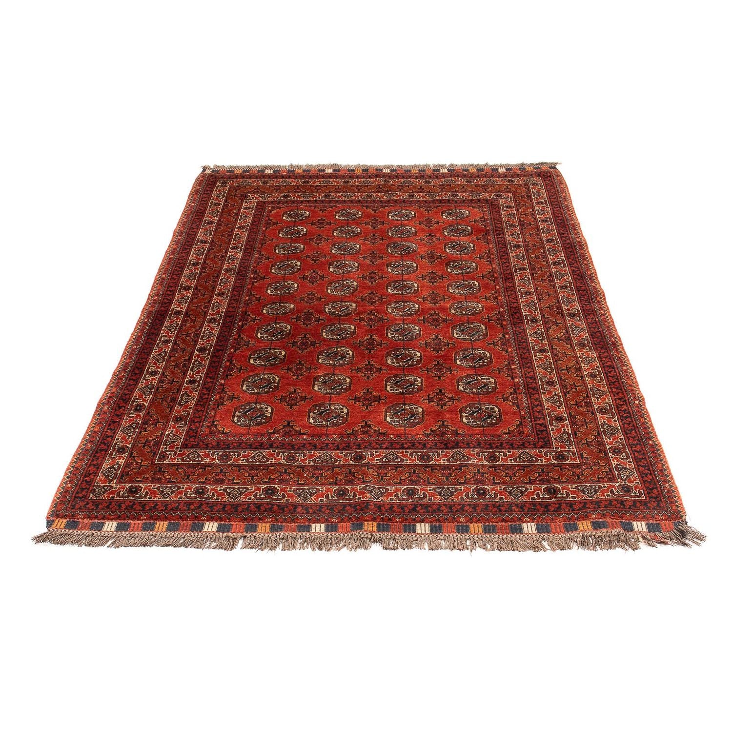 Afghan Teppich - Buchara 199 x 124 cm - dunkelrot - Image 5
