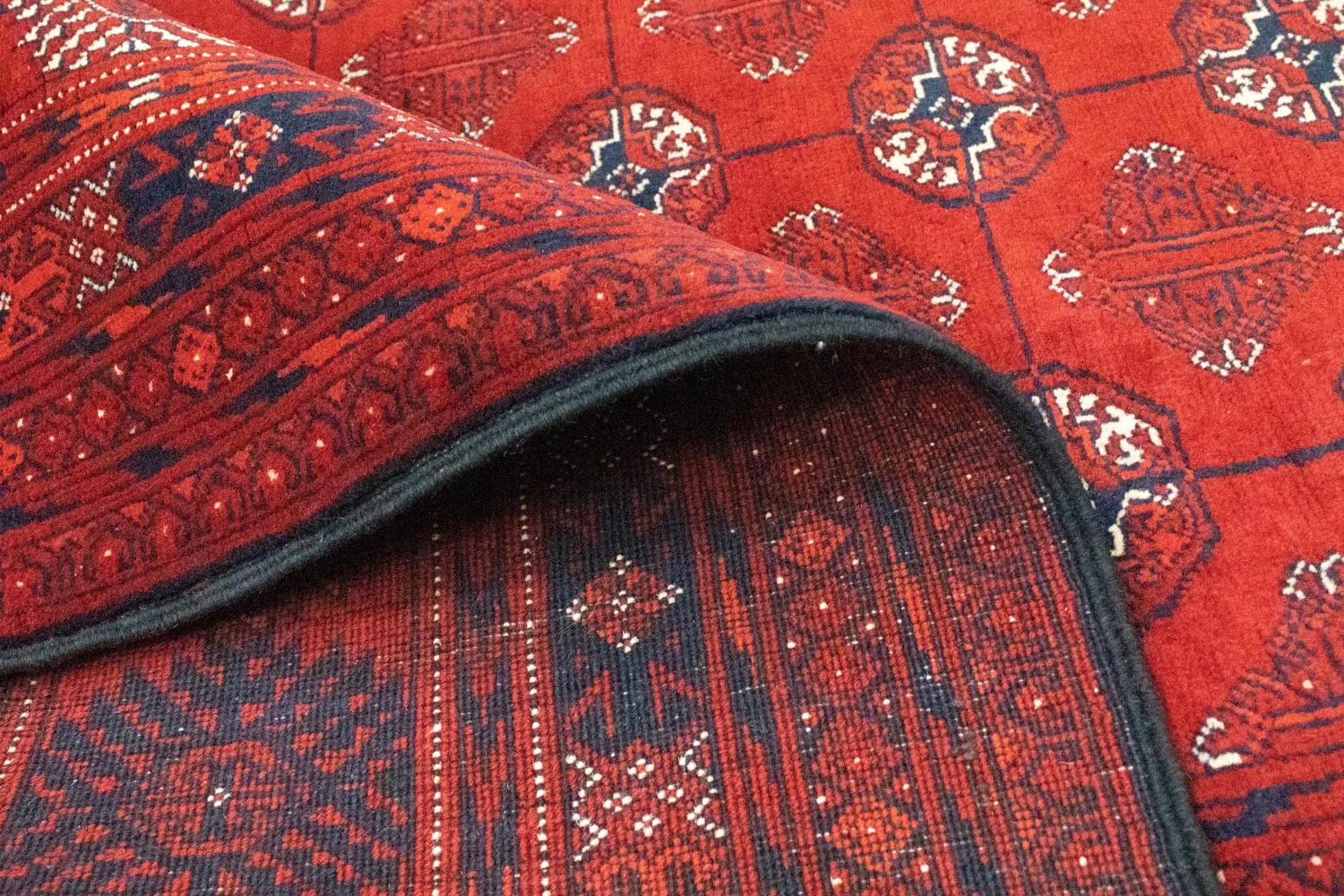 Afghan Teppich - Buchara 297 x 198 cm - dunkelrot - Image 4