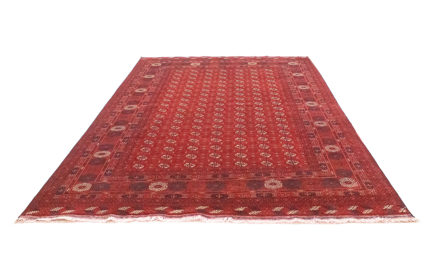Afghan Teppich - Buchara 297 x 198 cm - dunkelrot - Image 5