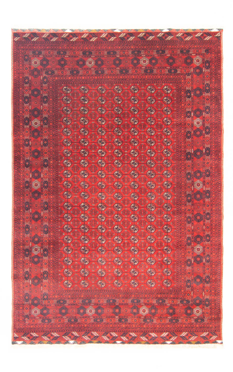Afghan Teppich - Buchara 298 x 200 cm - dunkelrot