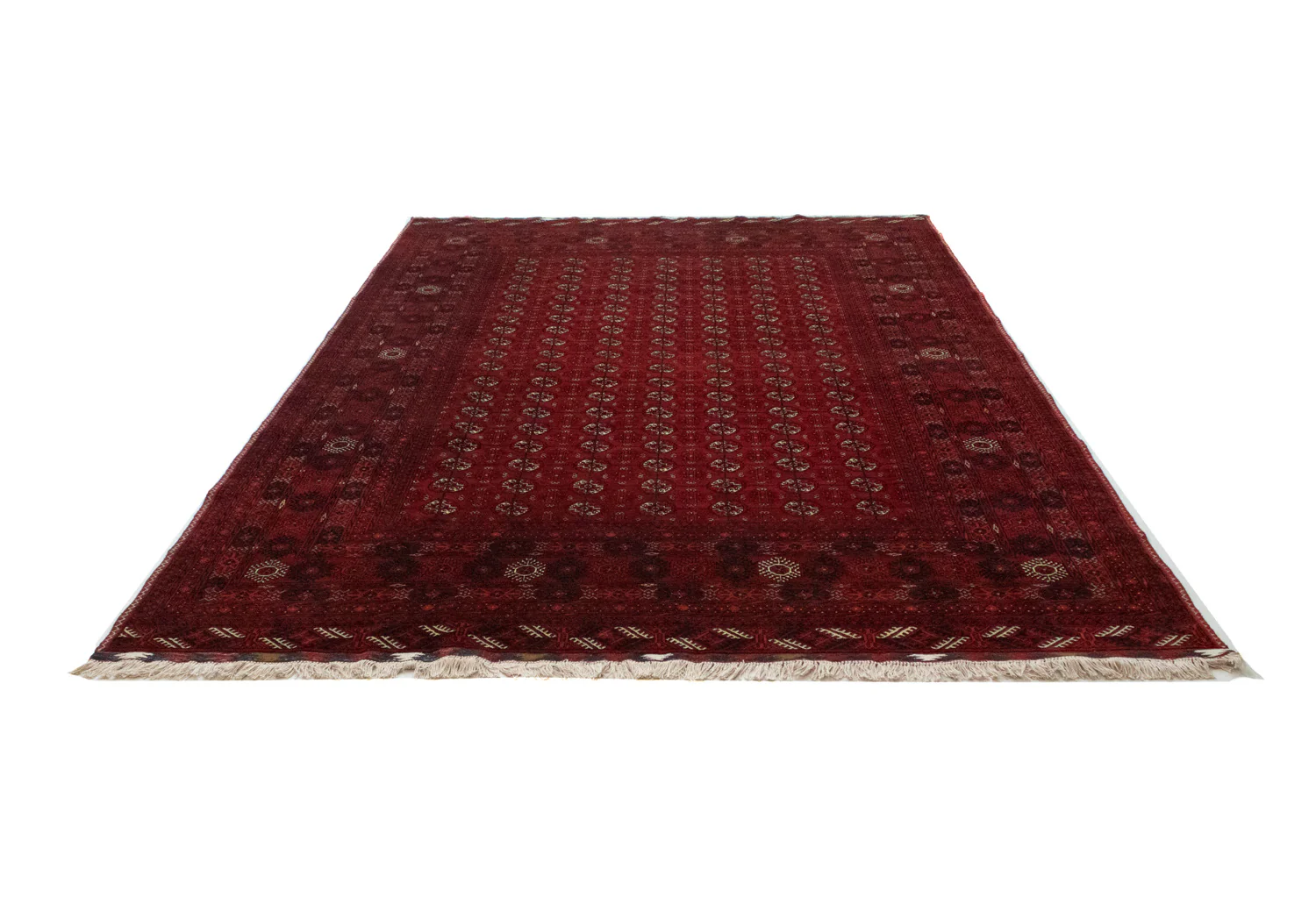 Afghan Teppich - Buchara 298 x 200 cm - dunkelrot - Image 5