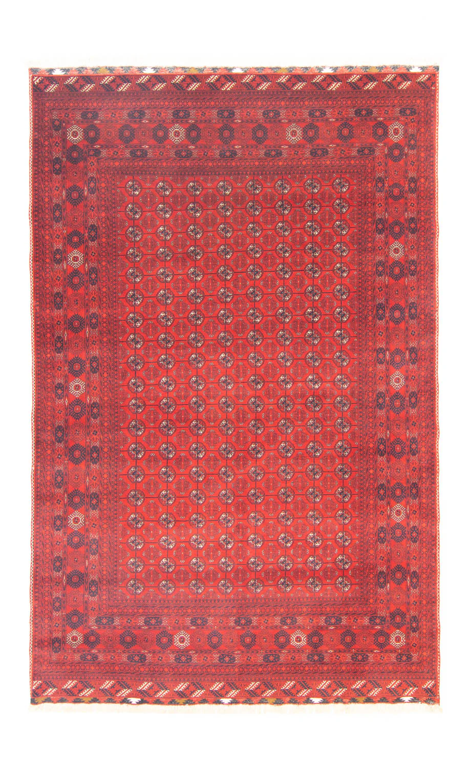 Afghan Teppich - Buchara 301 x 195 cm - dunkelrot