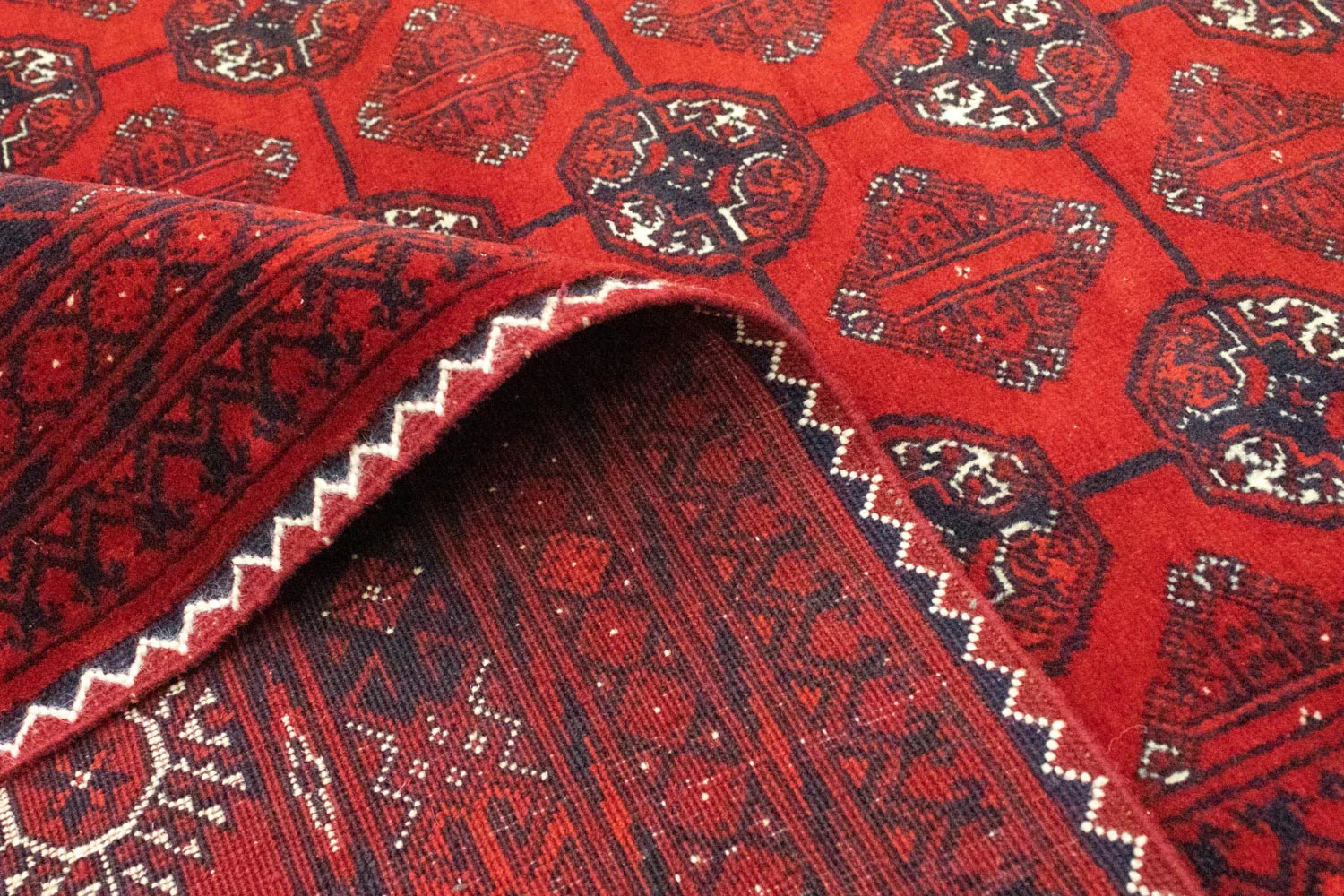 Afghan Teppich - Buchara 301 x 195 cm - dunkelrot - Image 4