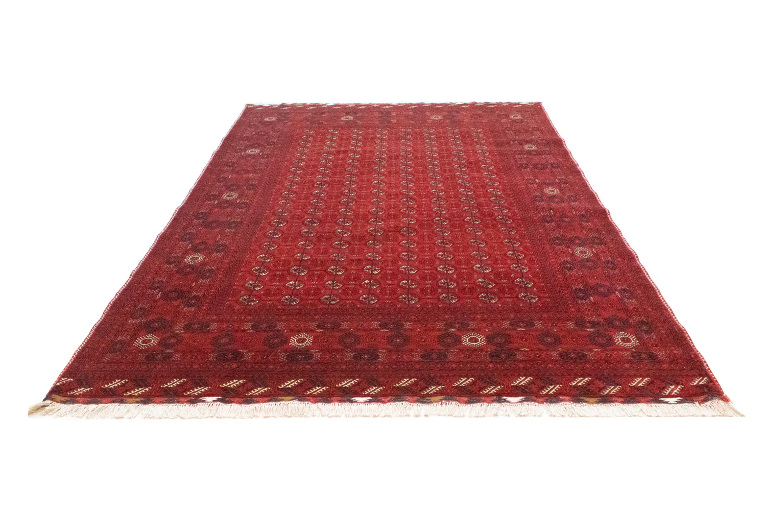 Afghan Teppich - Buchara 301 x 195 cm - dunkelrot - Image 5