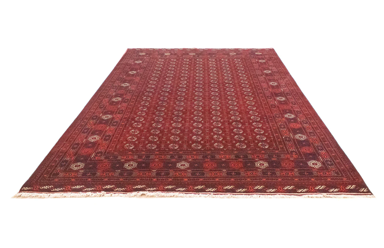 Afghan Teppich - Buchara 301 x 196 cm - dunkelrot - Image 5