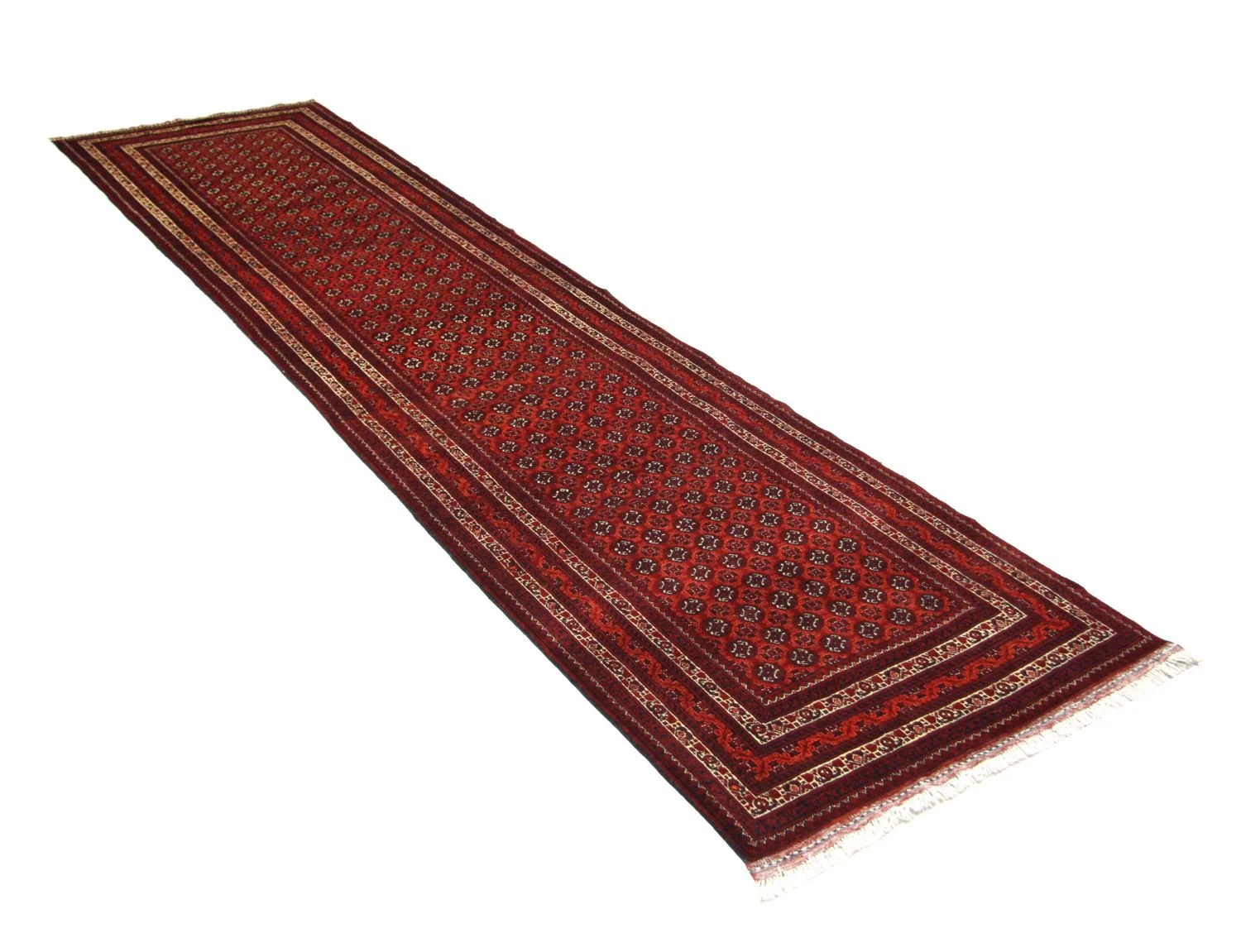 Afghan Teppich - Buchara 339 x 84 cm - rot - Image 2
