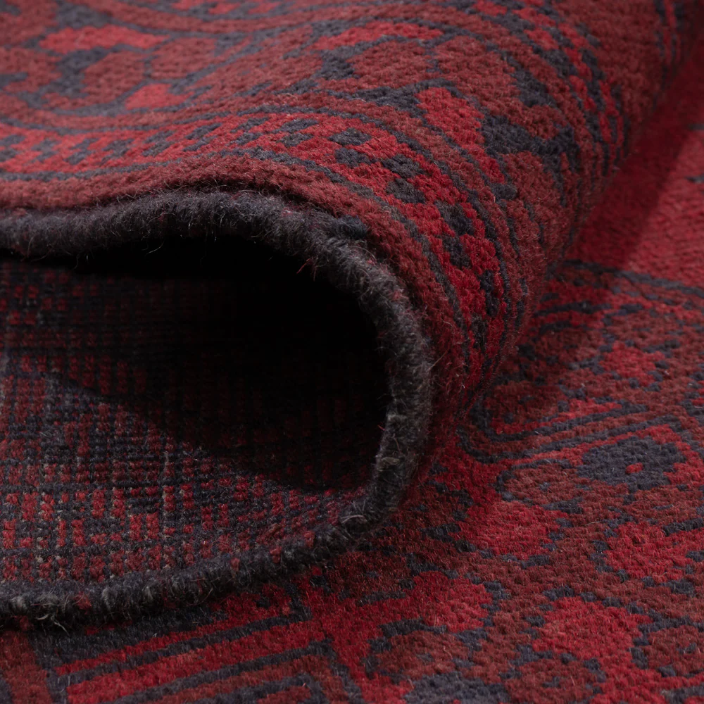 Afghan Teppich - Filpa - 193 x 150 cm - dunkelrot - Image 5