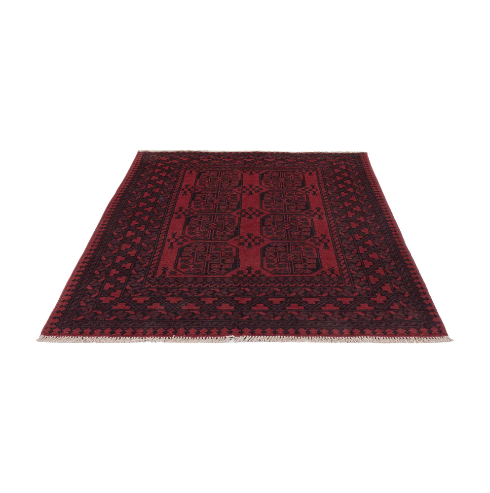 Afghan Teppich - Filpa - 198 x 142 cm - dunkelrot - Image 6