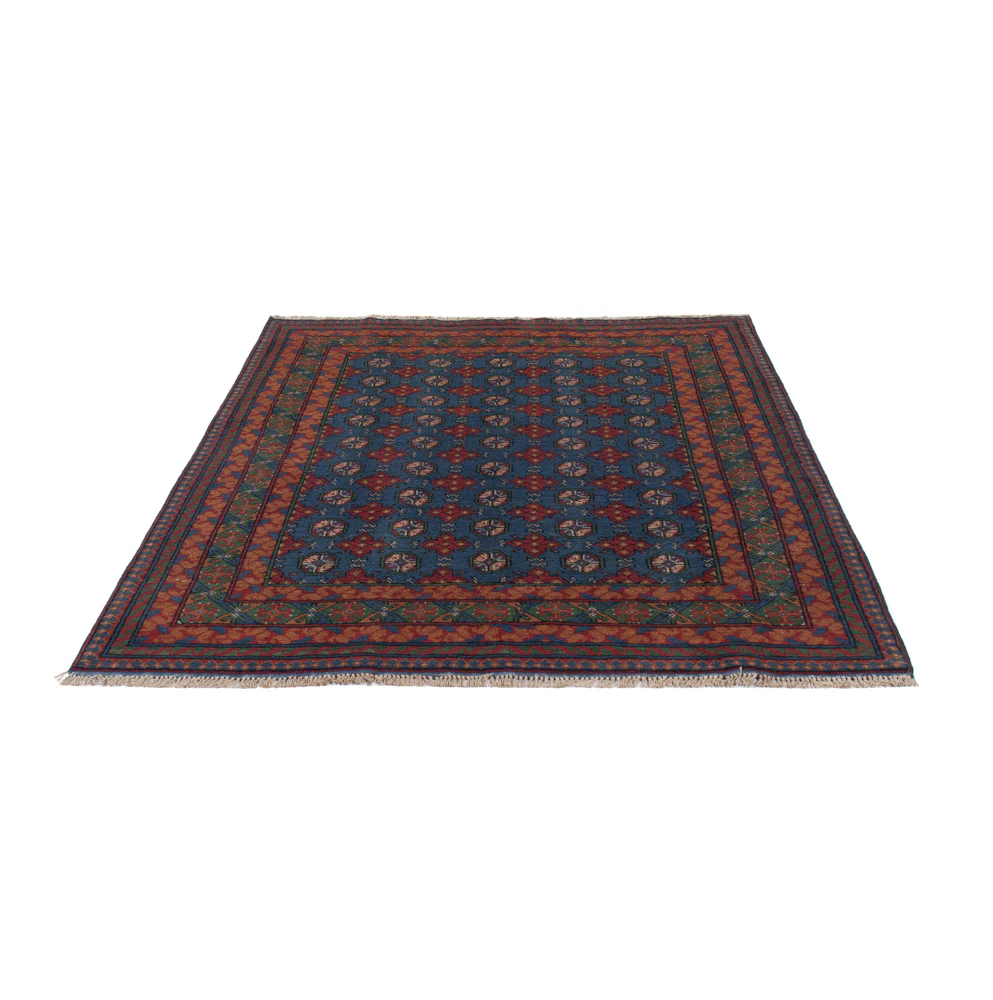 Afghan Teppich - Filpa - 201 x 150 cm - dunkelblau - Image 6