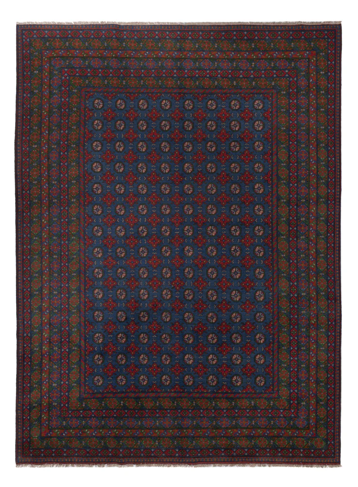 Afghan Teppich - Filpa - 355 x 252 cm - blau