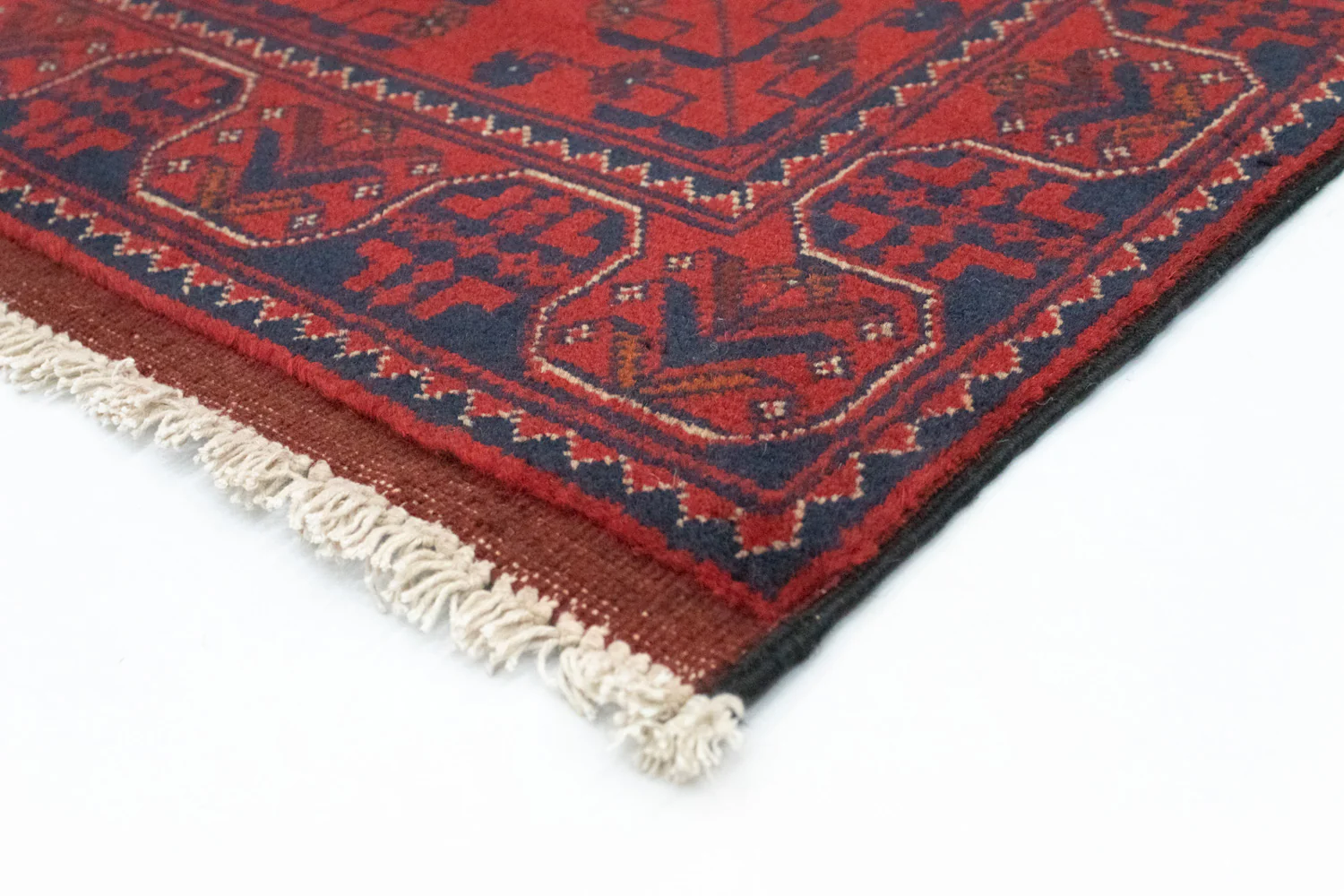 Afghan Teppich - Kunduz 120 x 77 cm - dunkelblau - Image 2