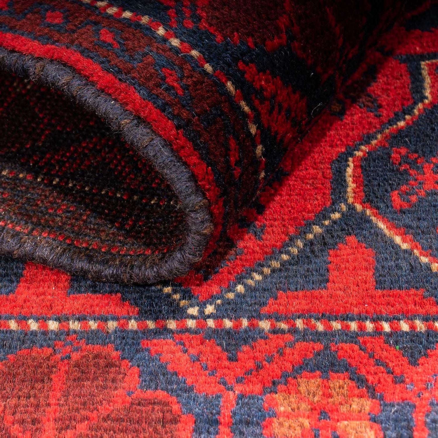 Afghan Teppich - Kunduz 125 x 78 cm - dunkelrot - Image 4